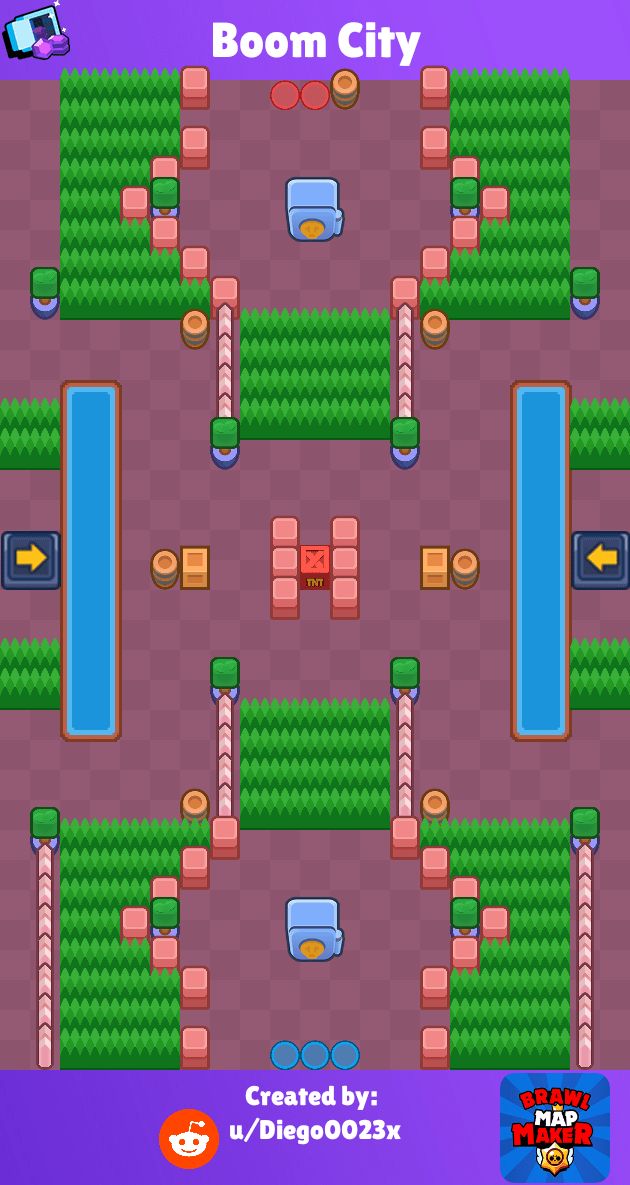 This is my heist map called Boom City, im used the TNT OwO r/Brawlstars