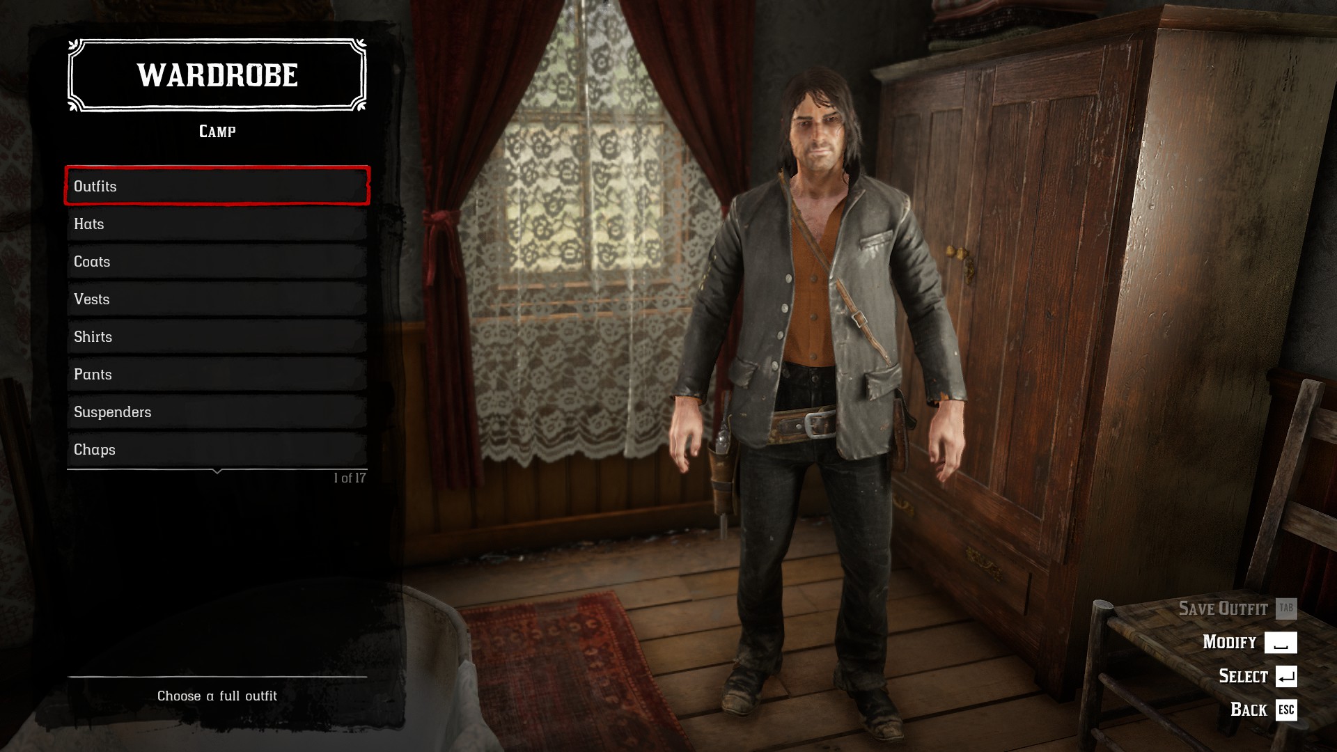 John's chp2 black leather jacket outfit (mod) r/RDR2