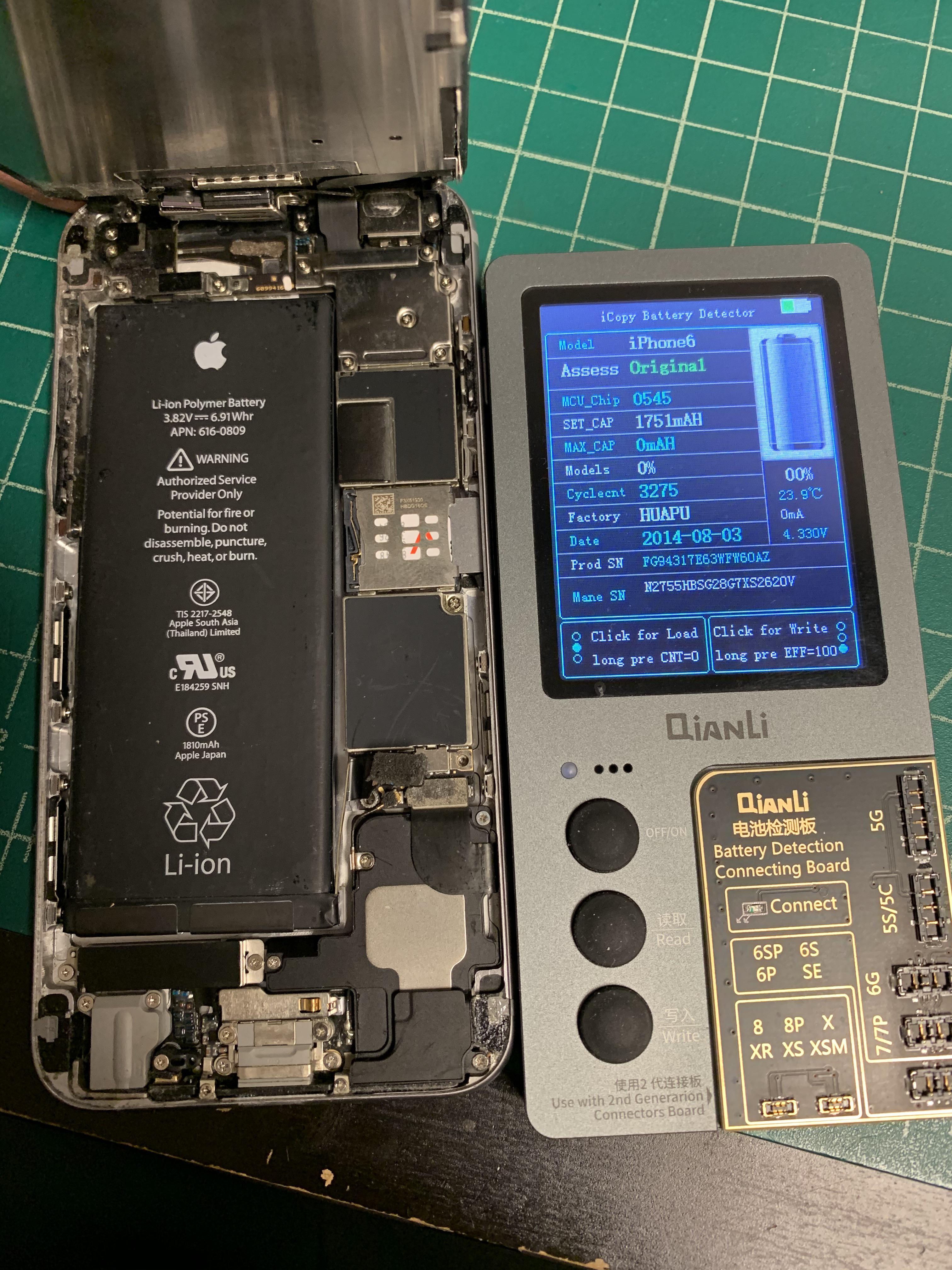 iPhone 6 battery repair came in today; Finally at 0 Maximum Capacity