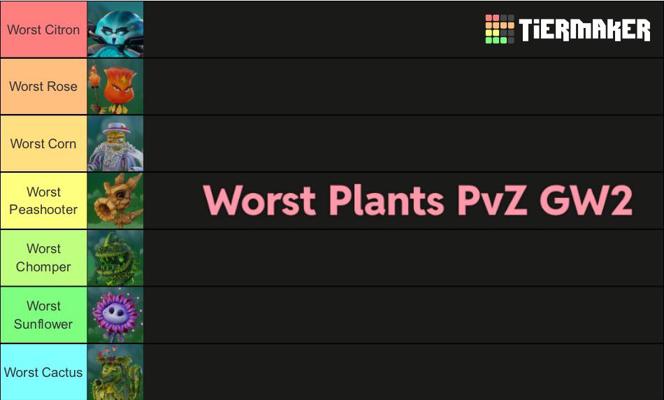 The Worst Plants in GW2 (Read Comments) r/PvZGardenWarfare