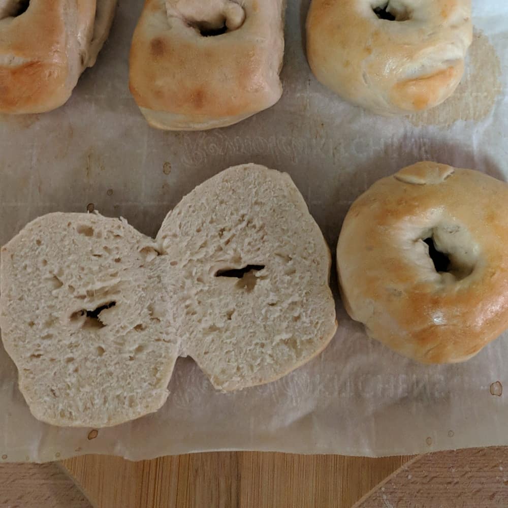 My first ever attempt at bagels (used a baking steel)! r/Breadit