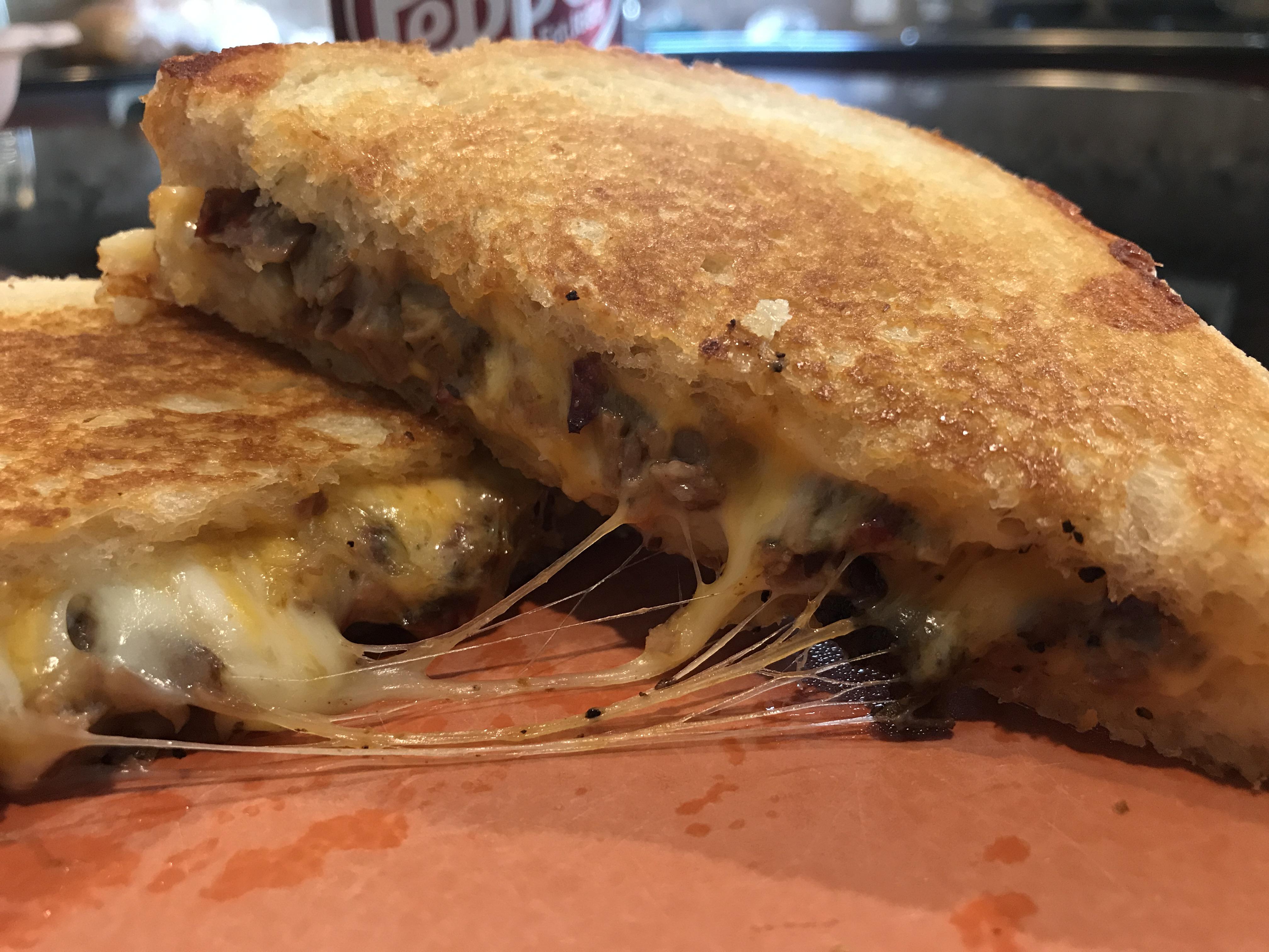 [Homemade] Brisket melt on sourdough r/food