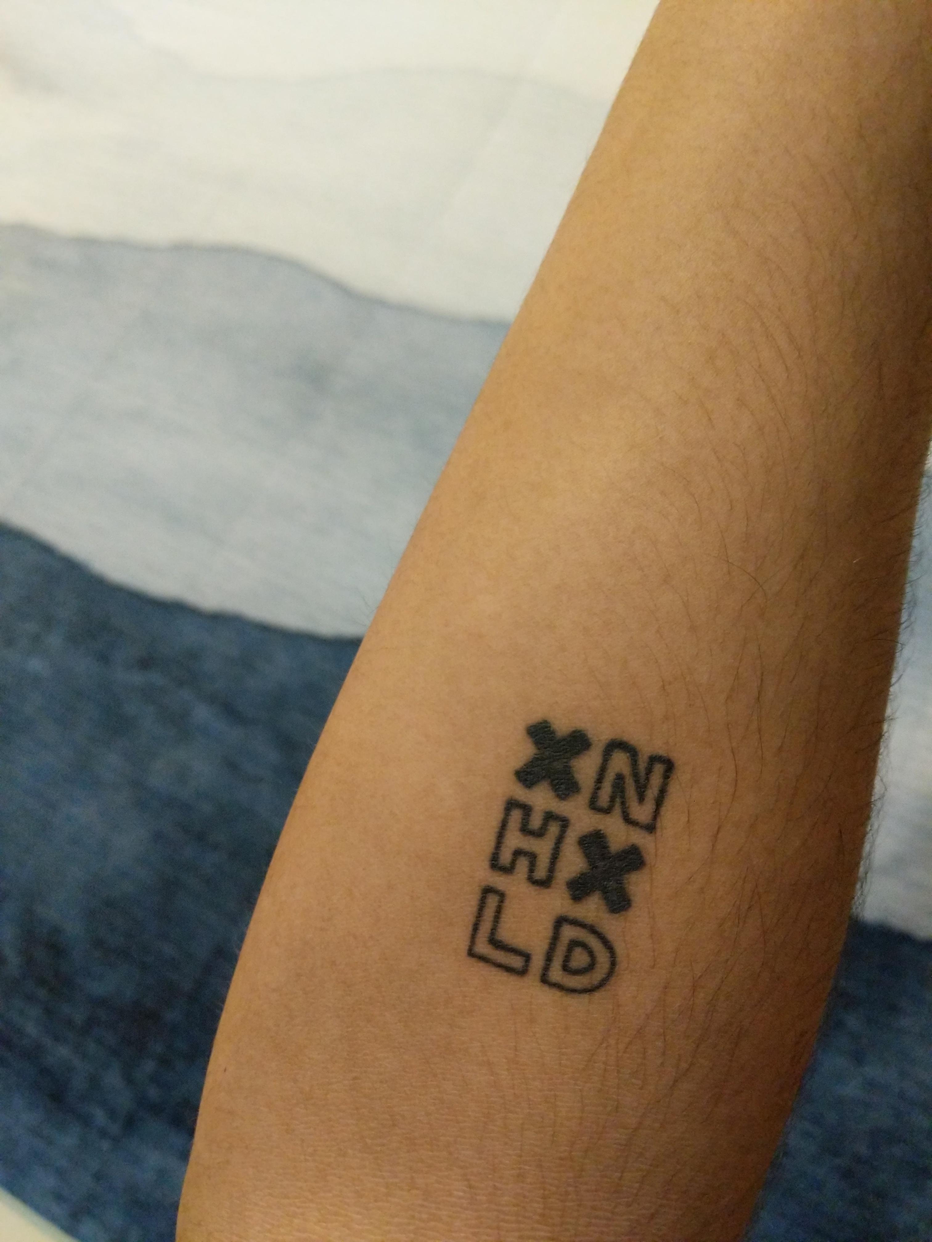 The xx On Hold tattoo that I designed myself. I hope my