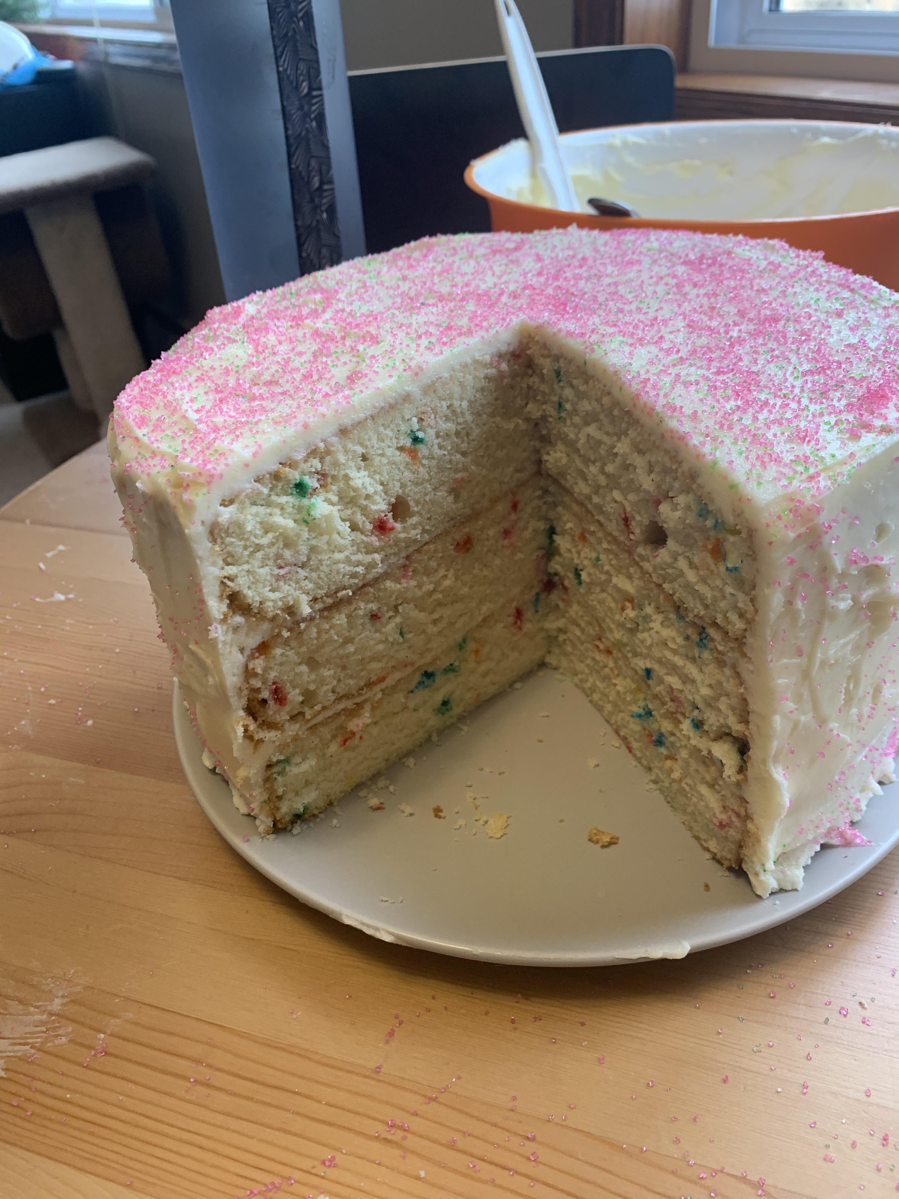 Confetti Cake from Dessert Person! Tasted just like a Funfetti boxed