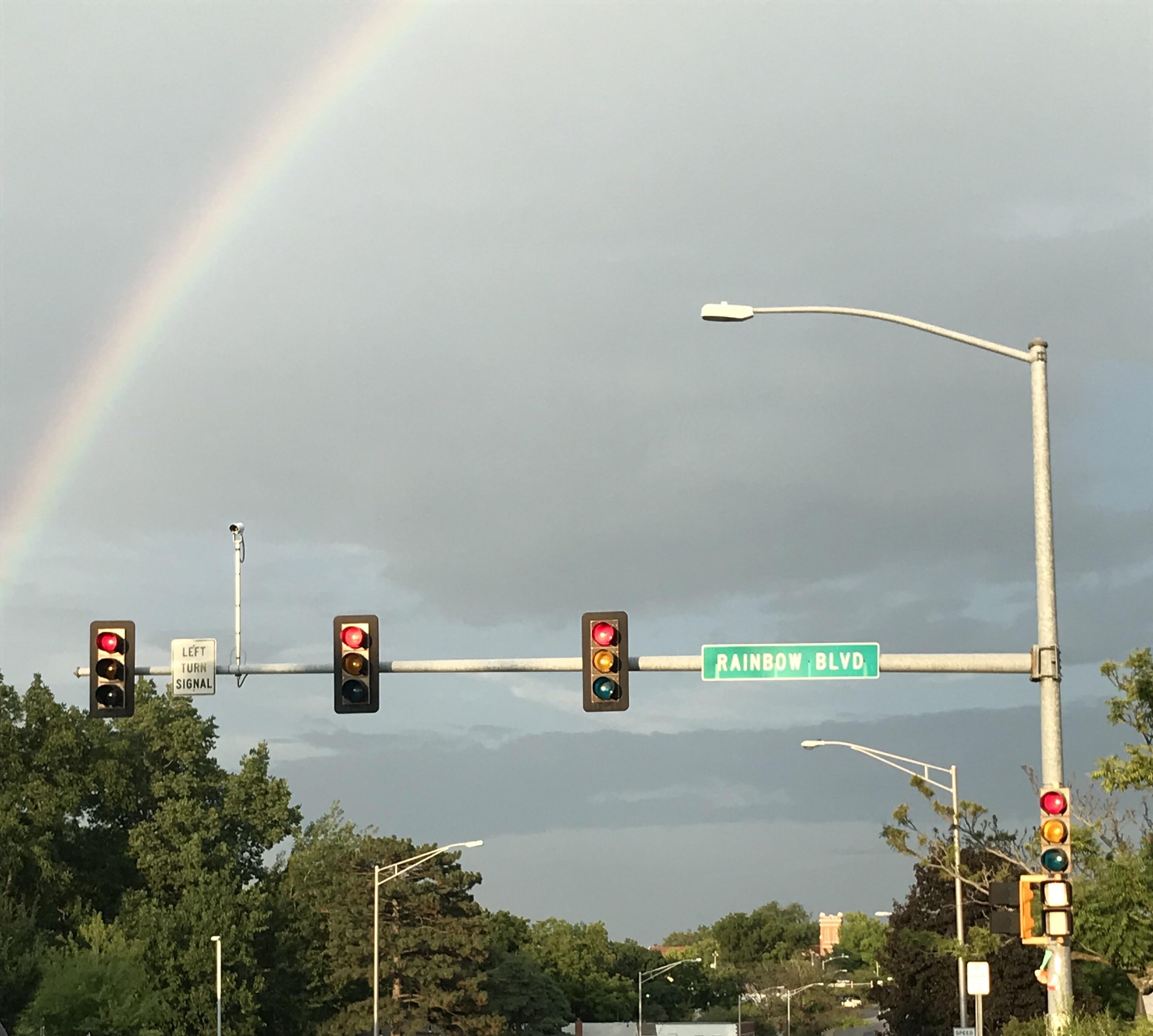 This rainbow over Rainbow Blvd. r/kansascity