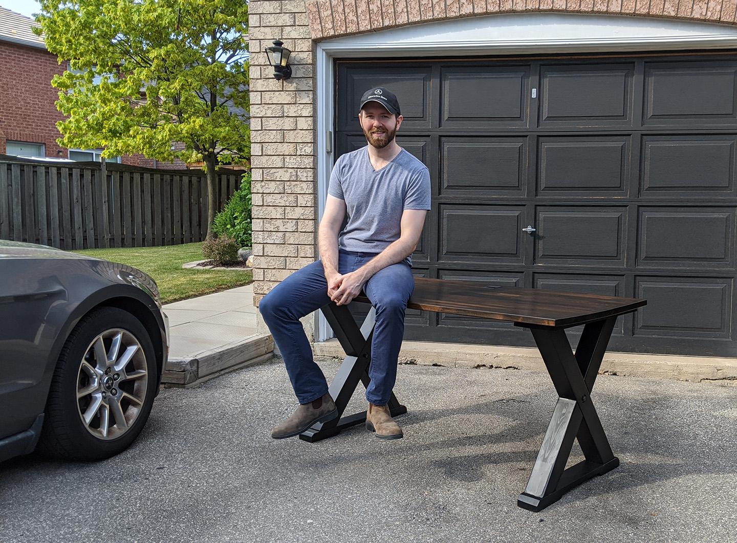 During quarantine I got sick of how wobbly my standard Ikea desk legs