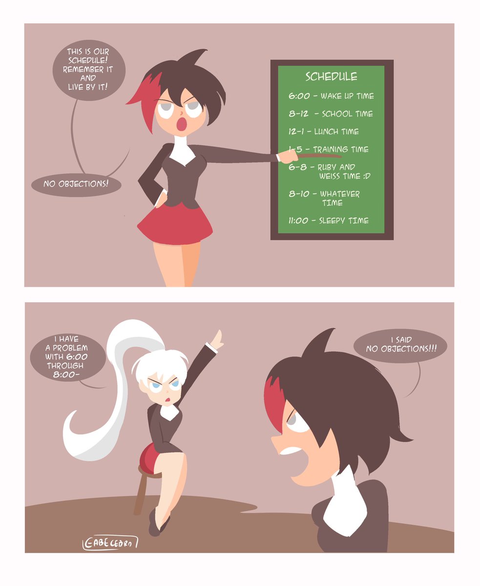 Schedule [gabcdraws] RWBY