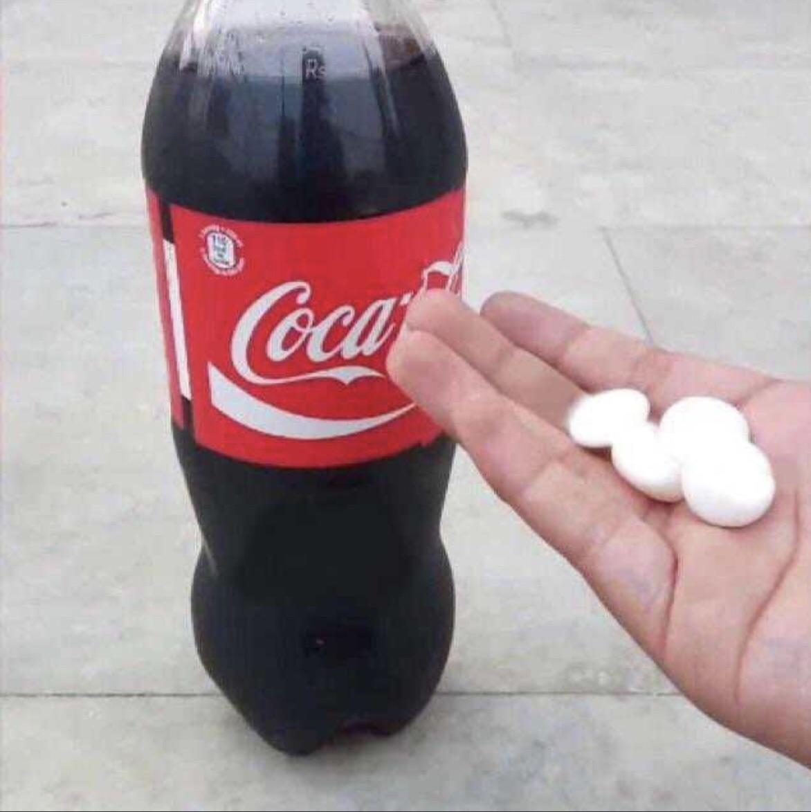 Coke and mentos template for the dude who asked memes