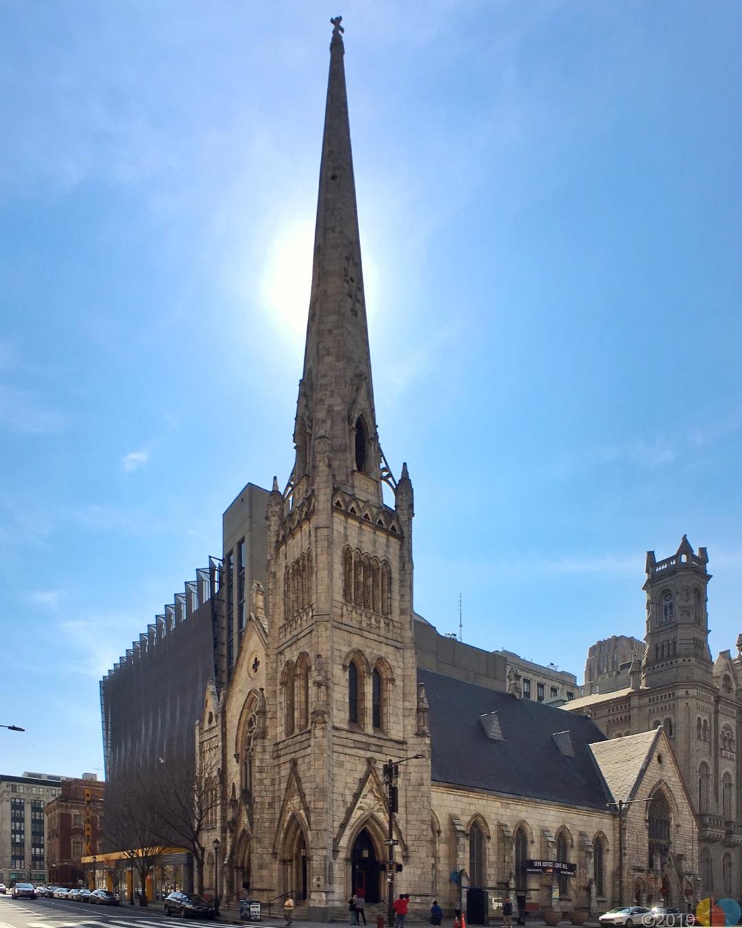 Arch Street United Methodist Church I Philadelphia next to the Masonic