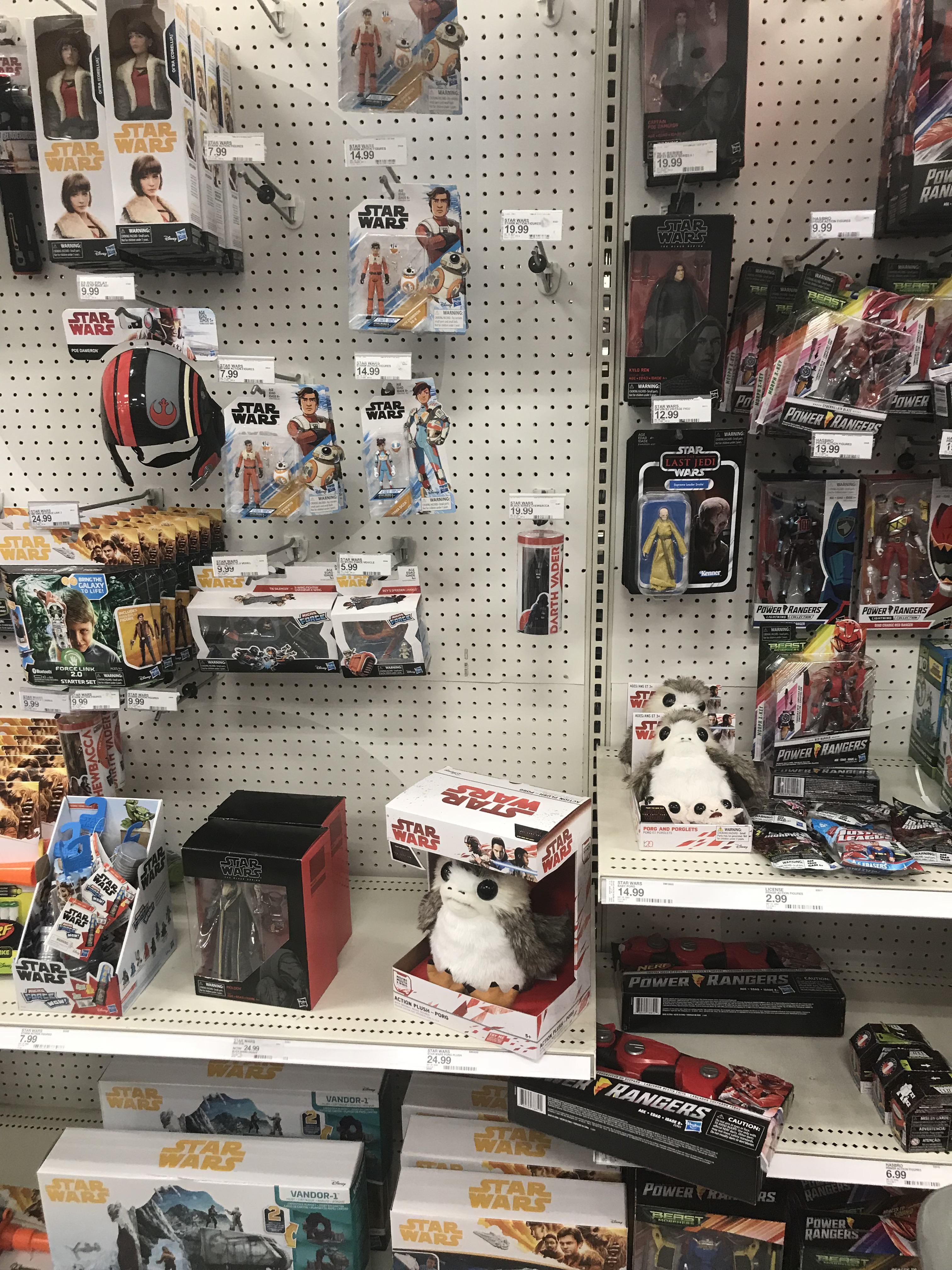 The entire Star Wars toy section at my local target. Just about all of