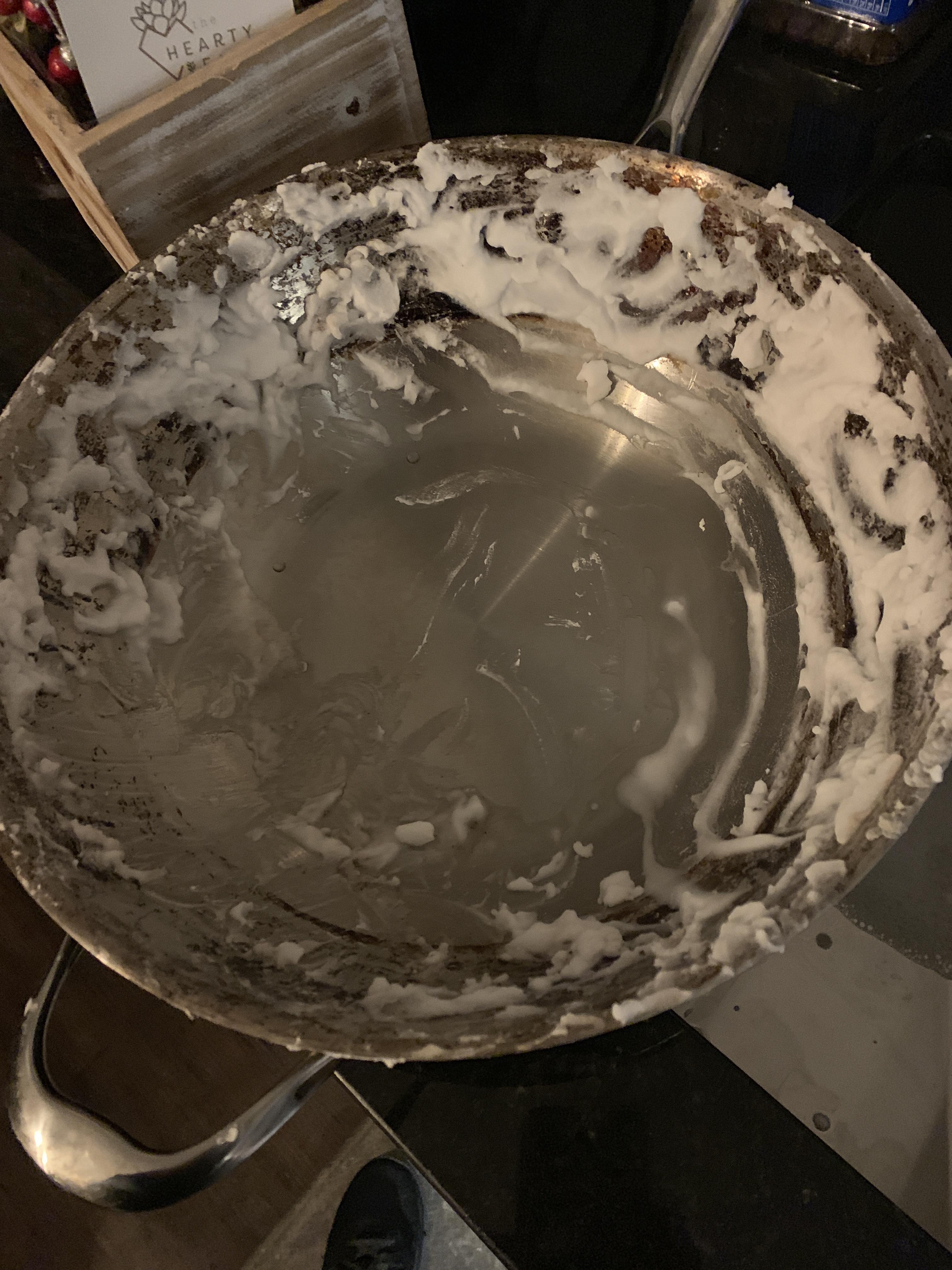Any suggestions getting this burnt oil off my stainless steel wok? I