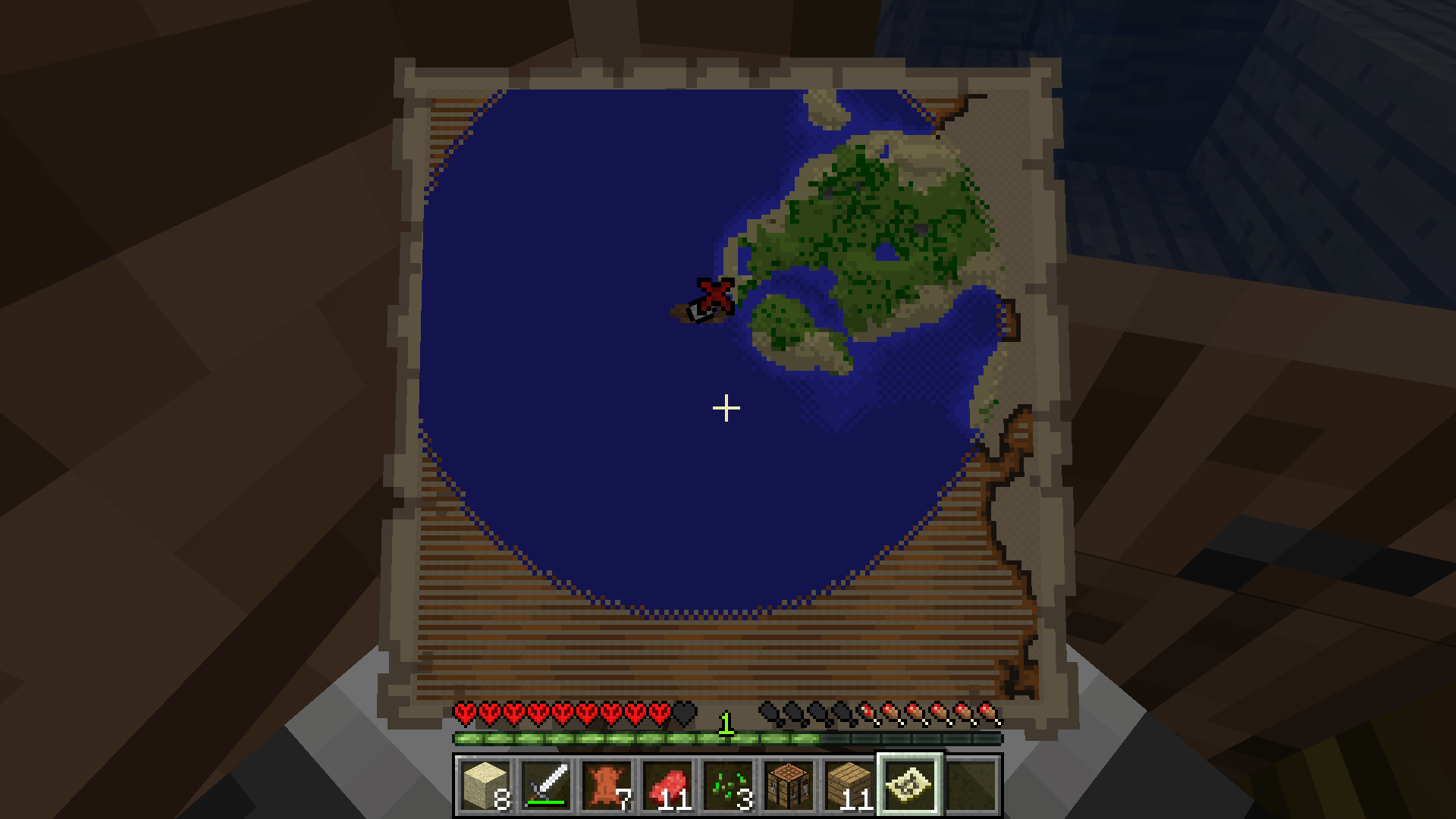 This treasure map lead me to a chest... inside the shipwreck. r/Minecraft