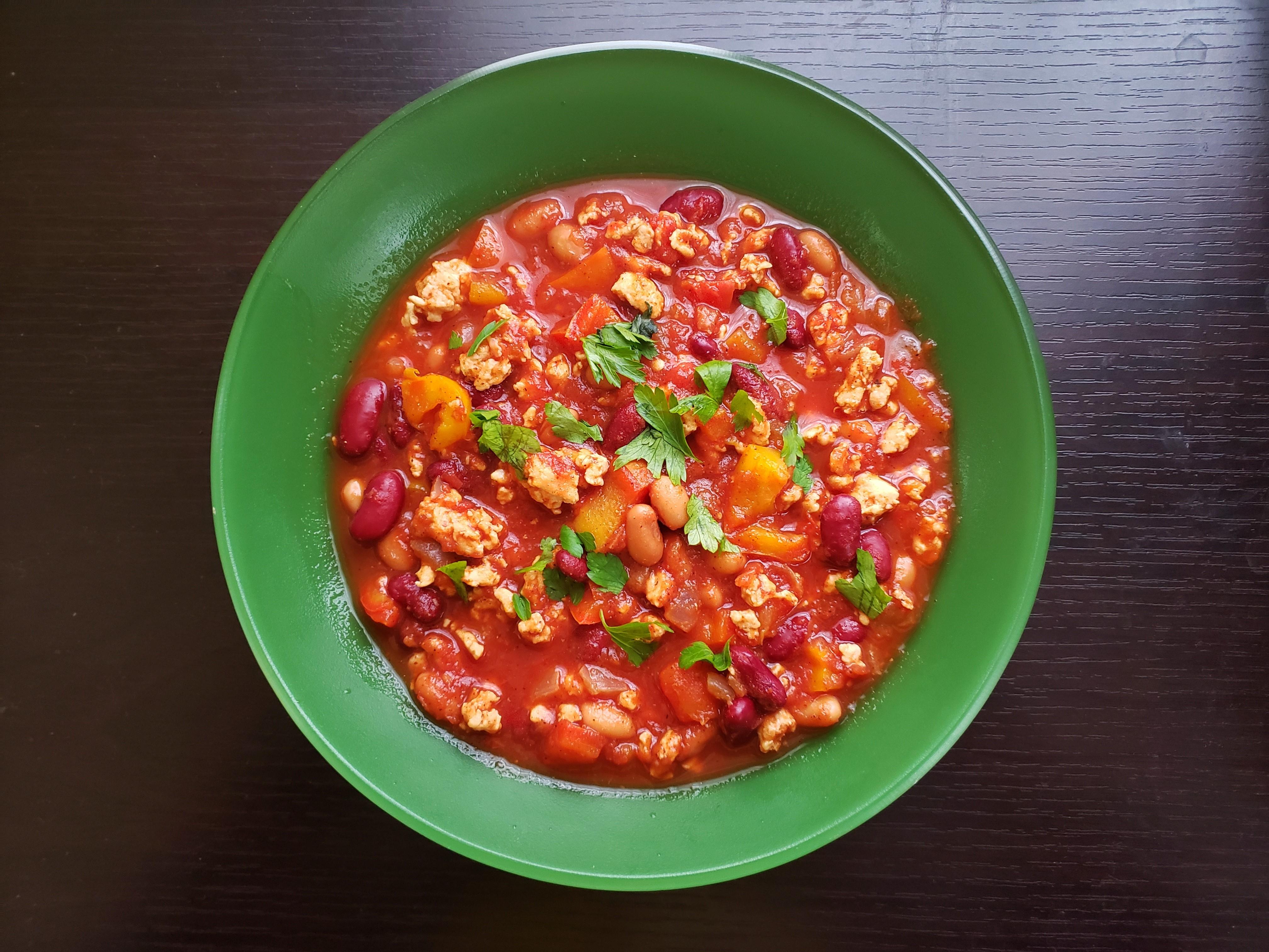 [Homemade] Pressure Cooker Turkey Chili r/food