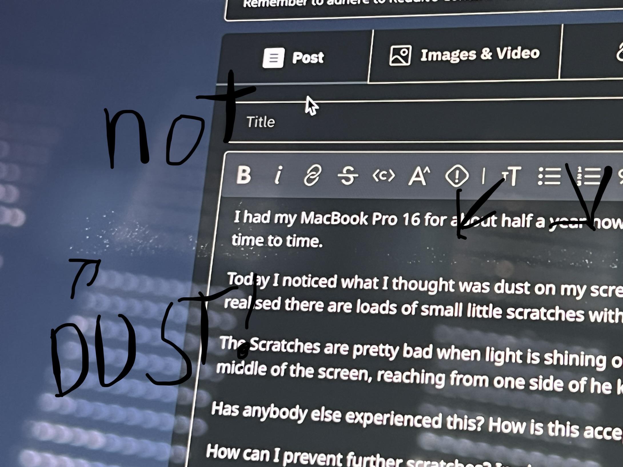 Keyboard Scratches on Display r/macbookpro