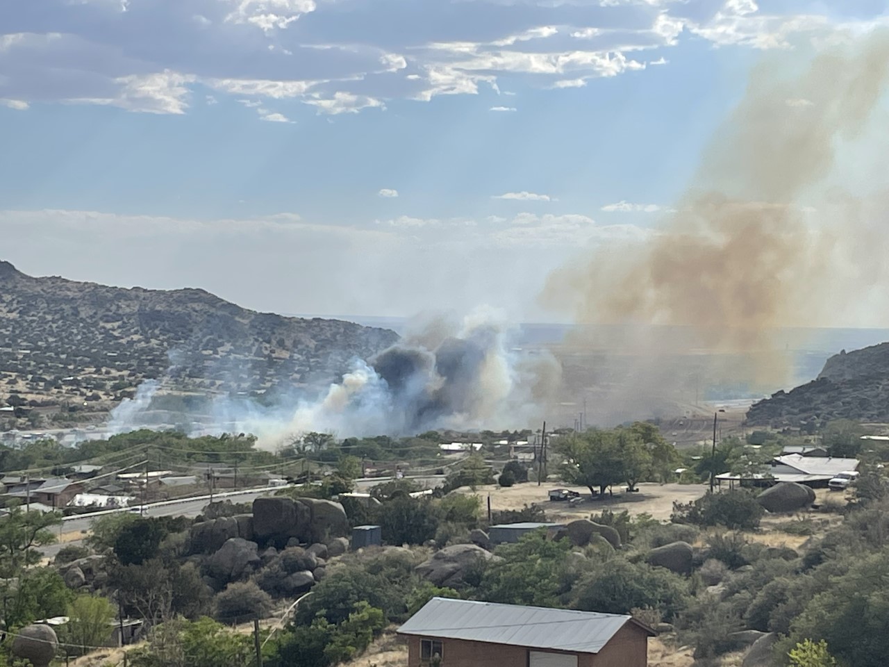 Fire in Carnuel Early this evening June 16 r/Albuquerque
