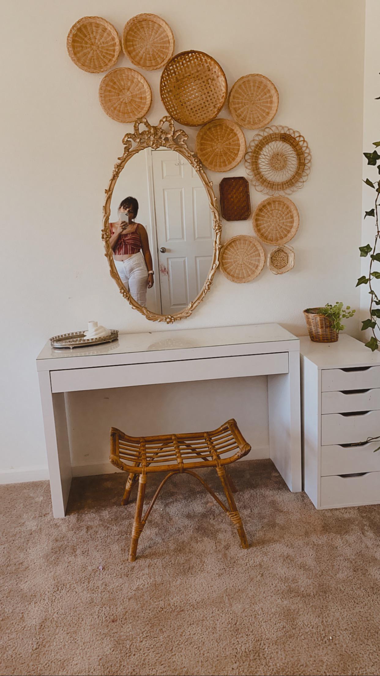 My vanity is almost done who likes boho style decor? Also do you guys