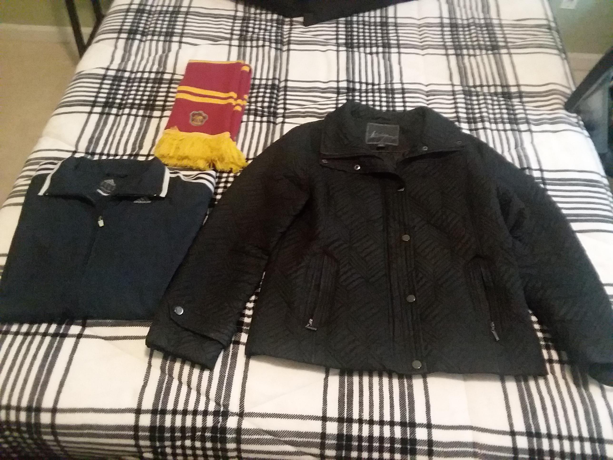 Winter jacket, nike ZipUp, and Gryffindor Scarf 1.50 for everything