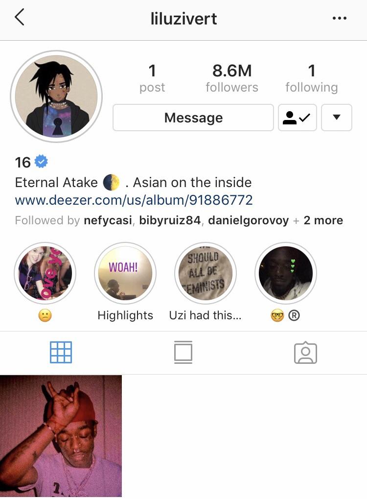 Uzi has the Deezer link on his instagram liluzivert