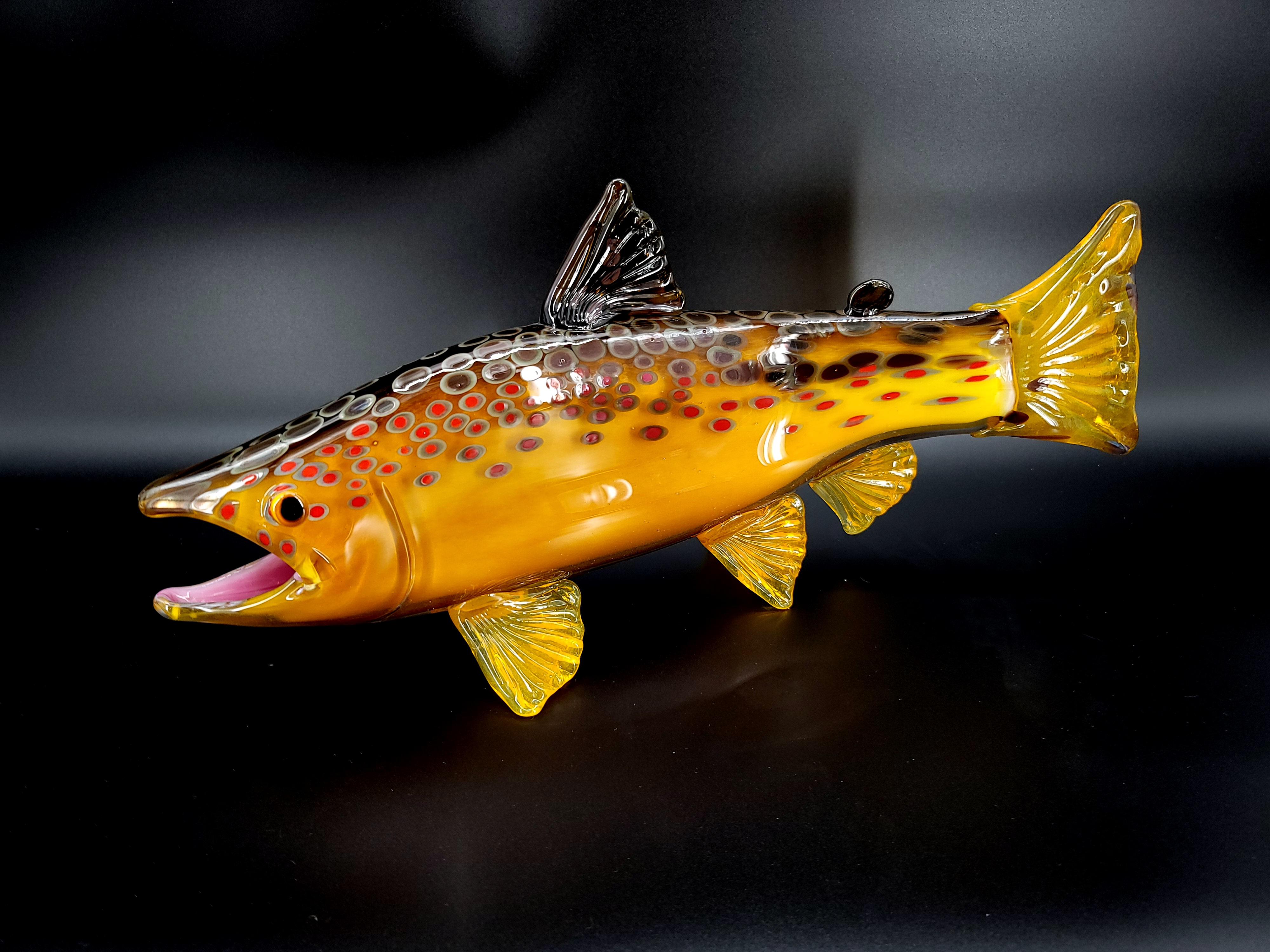 Blown Glass Brown Trout r/ArtisanGifts