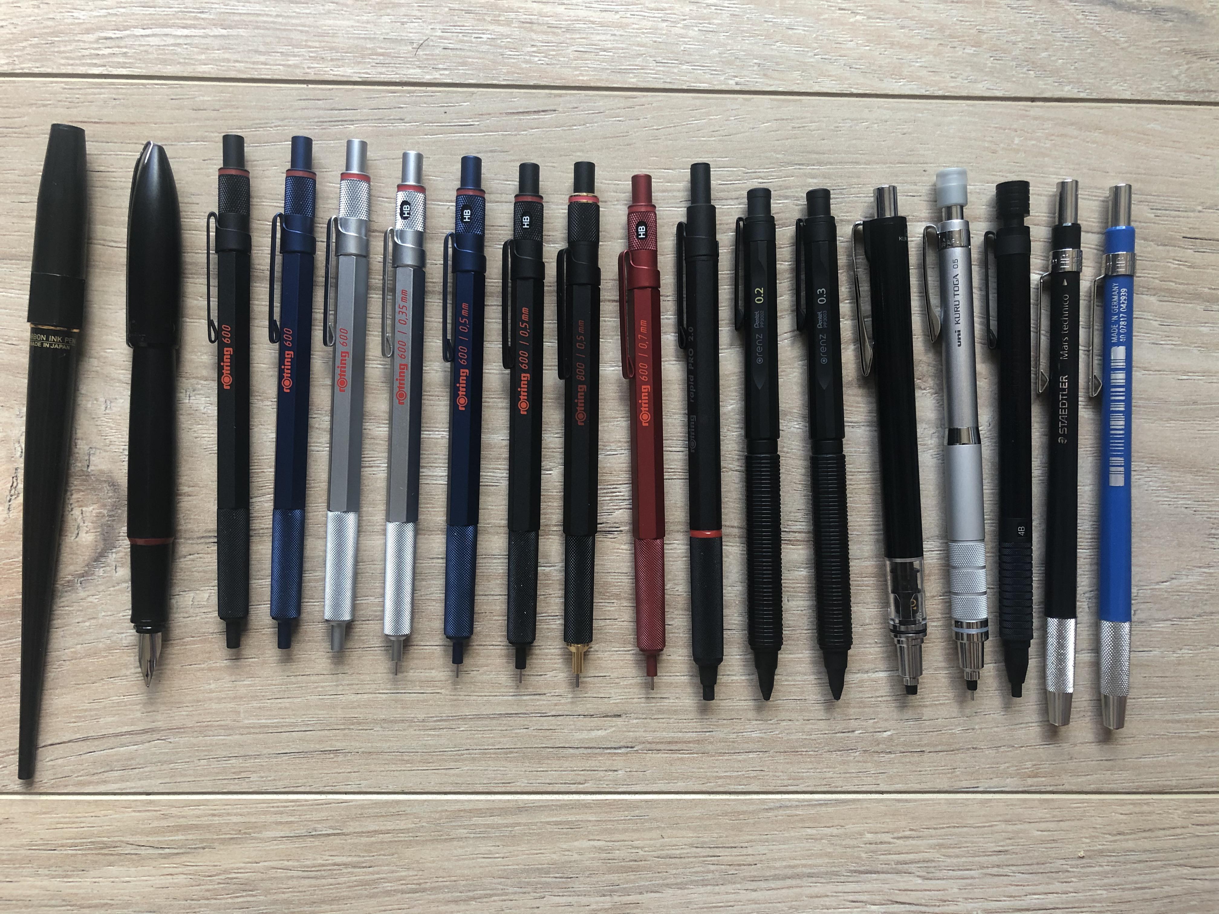 My collection. I only had the Kuru Toga Roulette and the black Rotring