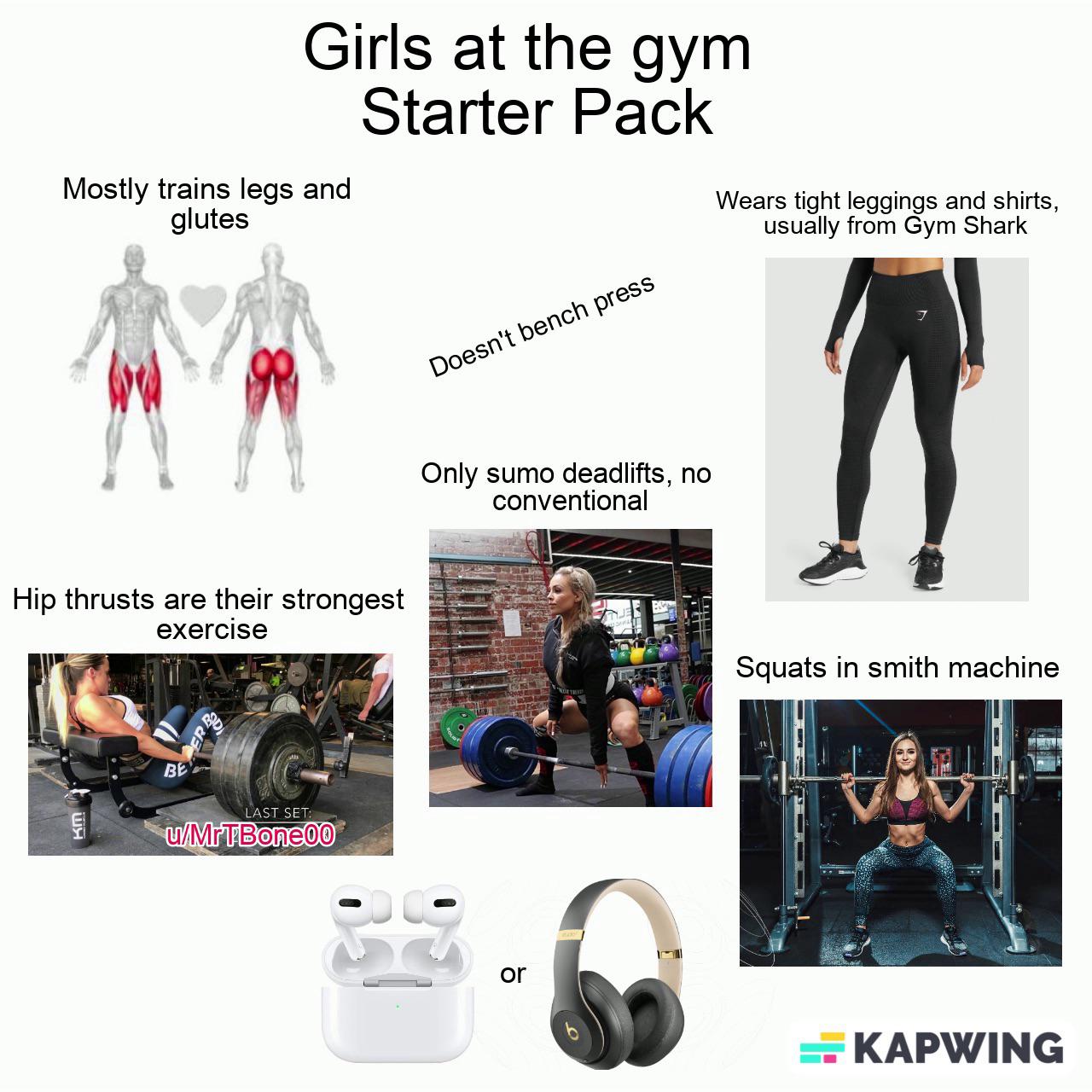 Girls at the gym starter pack r/starterpacks