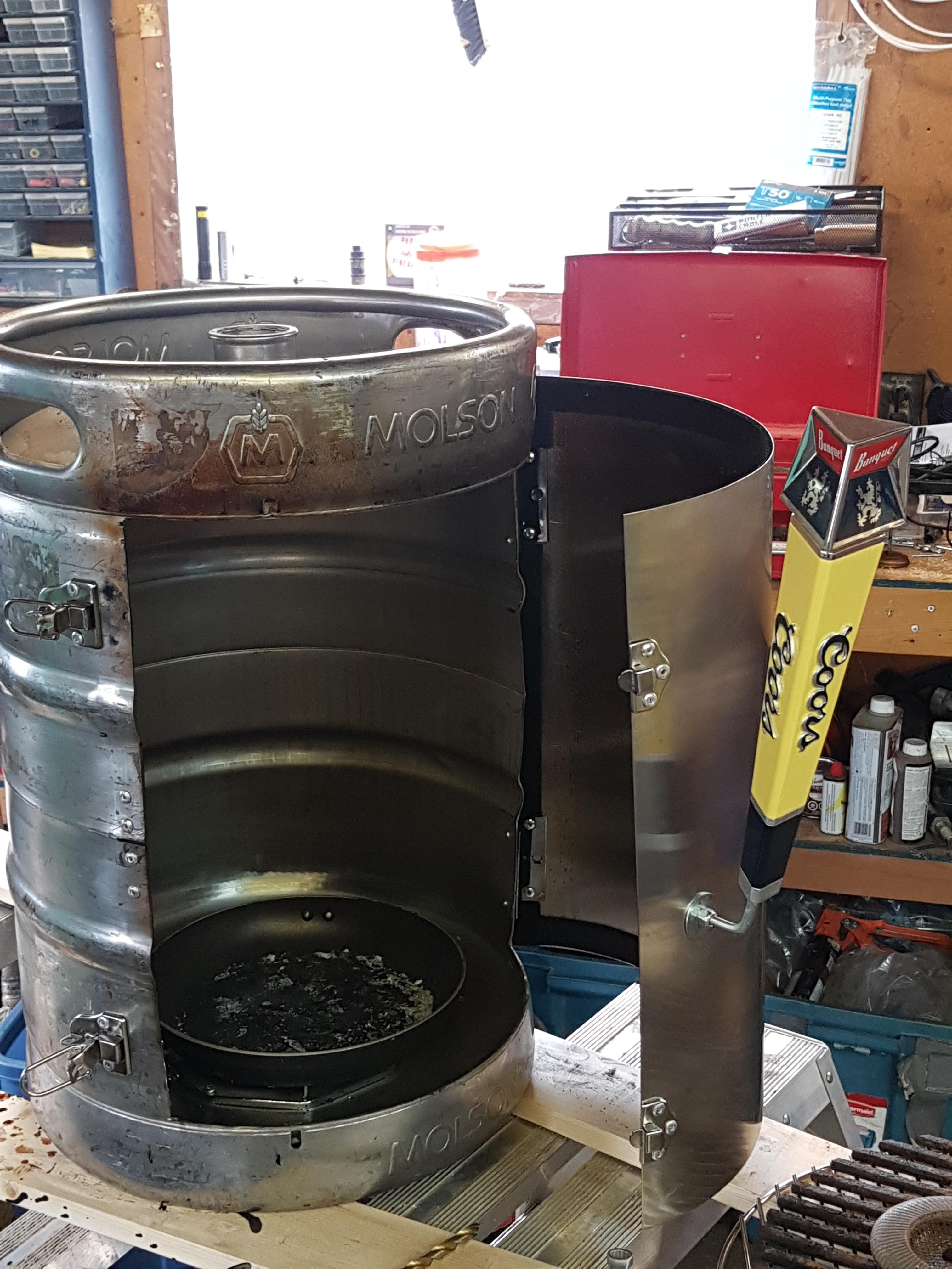 Well, it works. Made a smoker out of an old keg and she ran like a