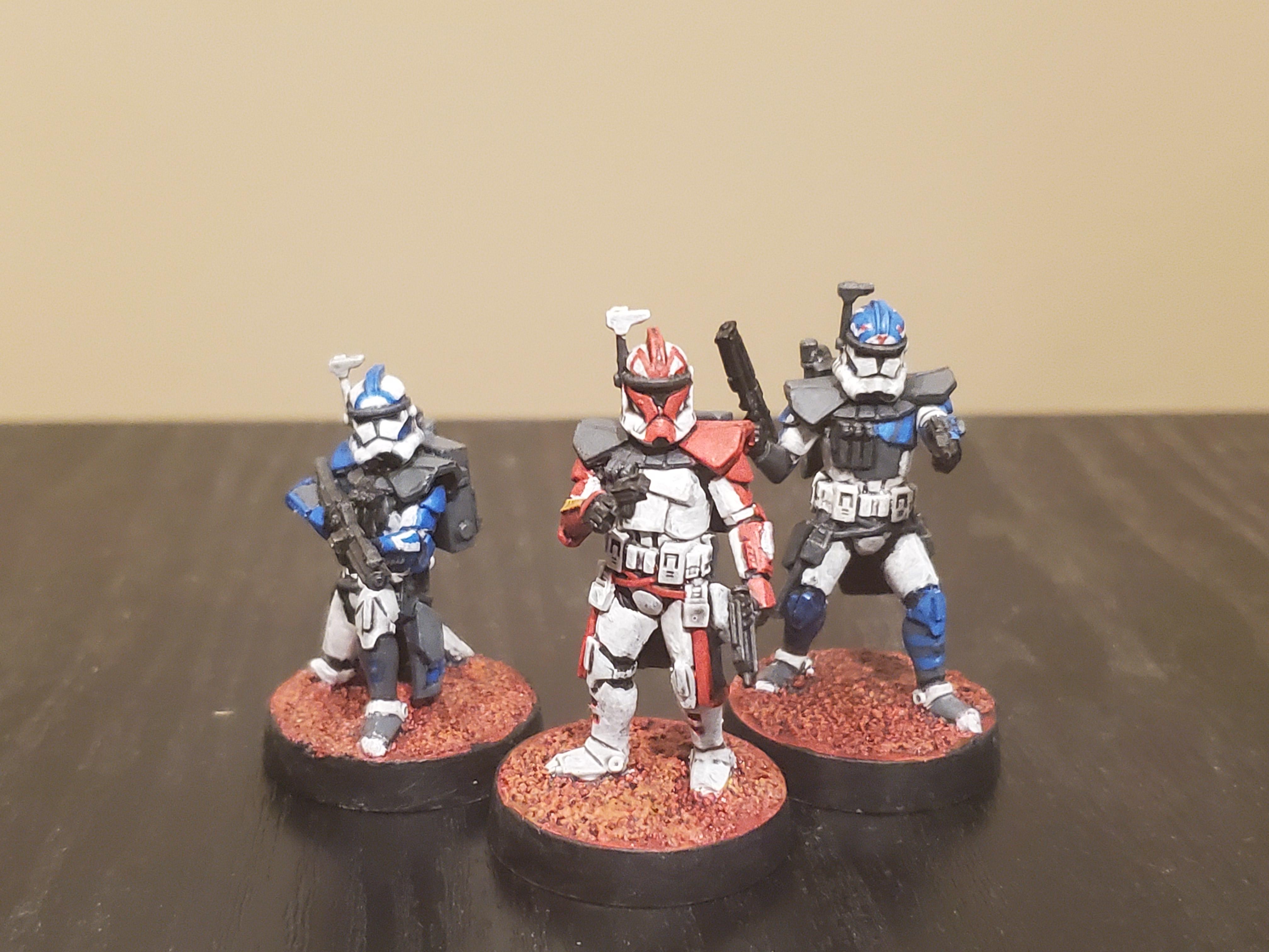 ARC Troopers Echo, Fordo, and Fives from Star Wars Legion r/minipainting