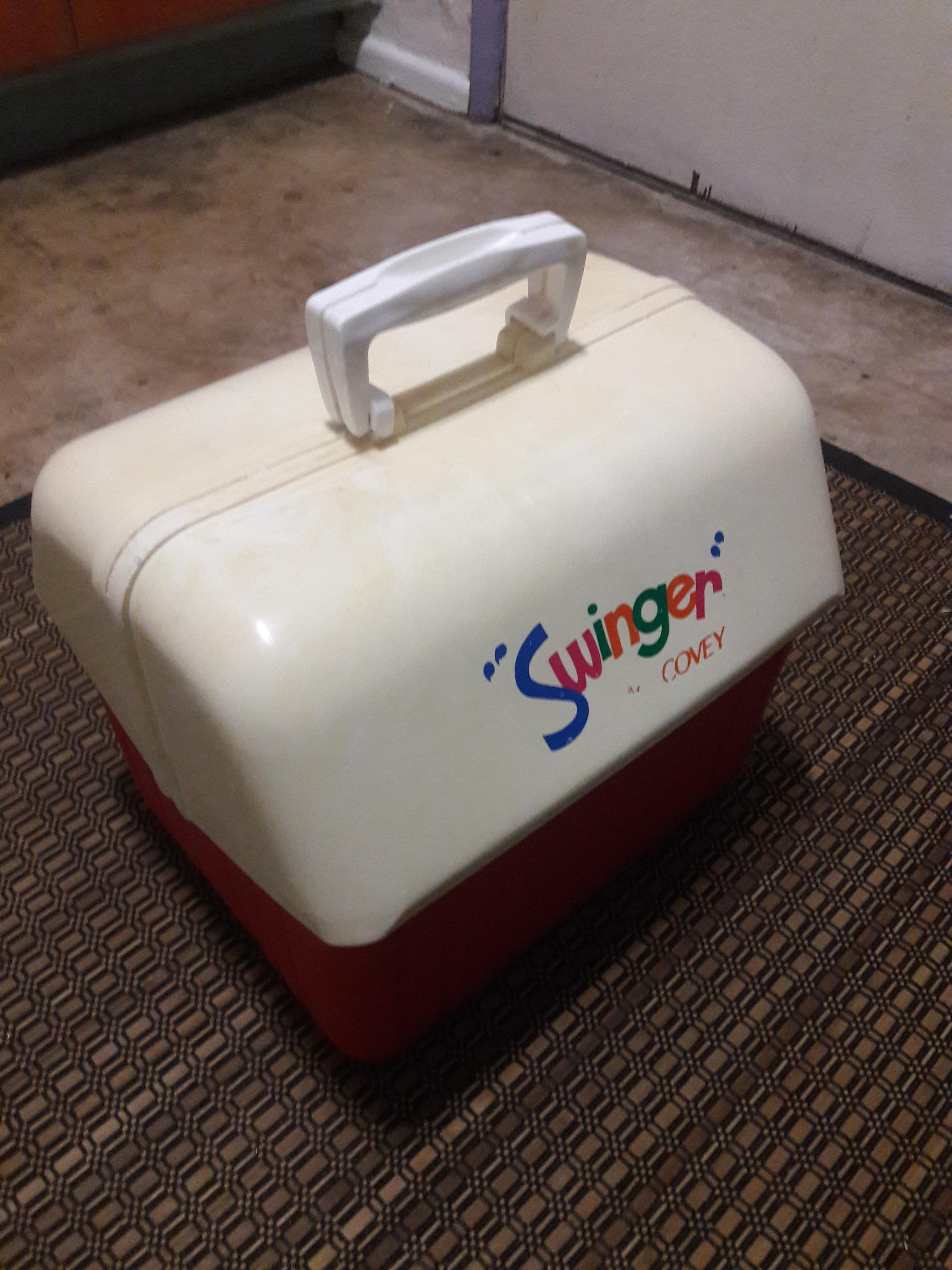 Vintage Cooler for 5 bucks at Goodwill. Already used it over the