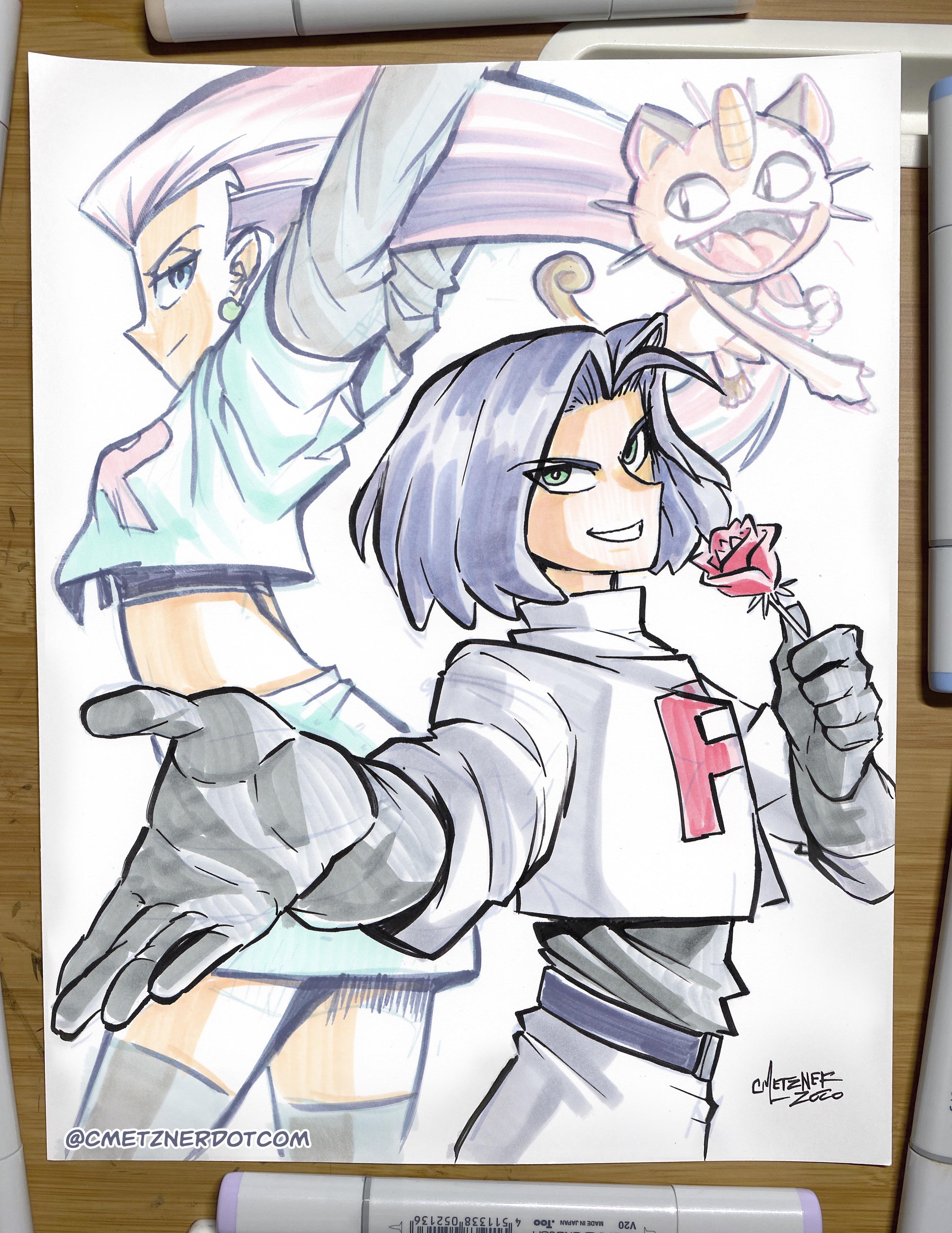 Here’s my drawing of Team Rocket! pokemon