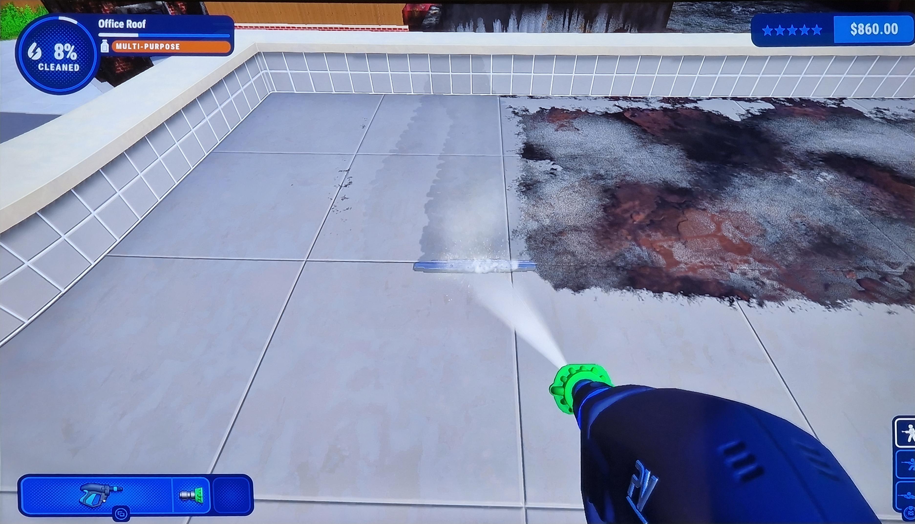 sad that I can't use a physical power washer, so I've been playing