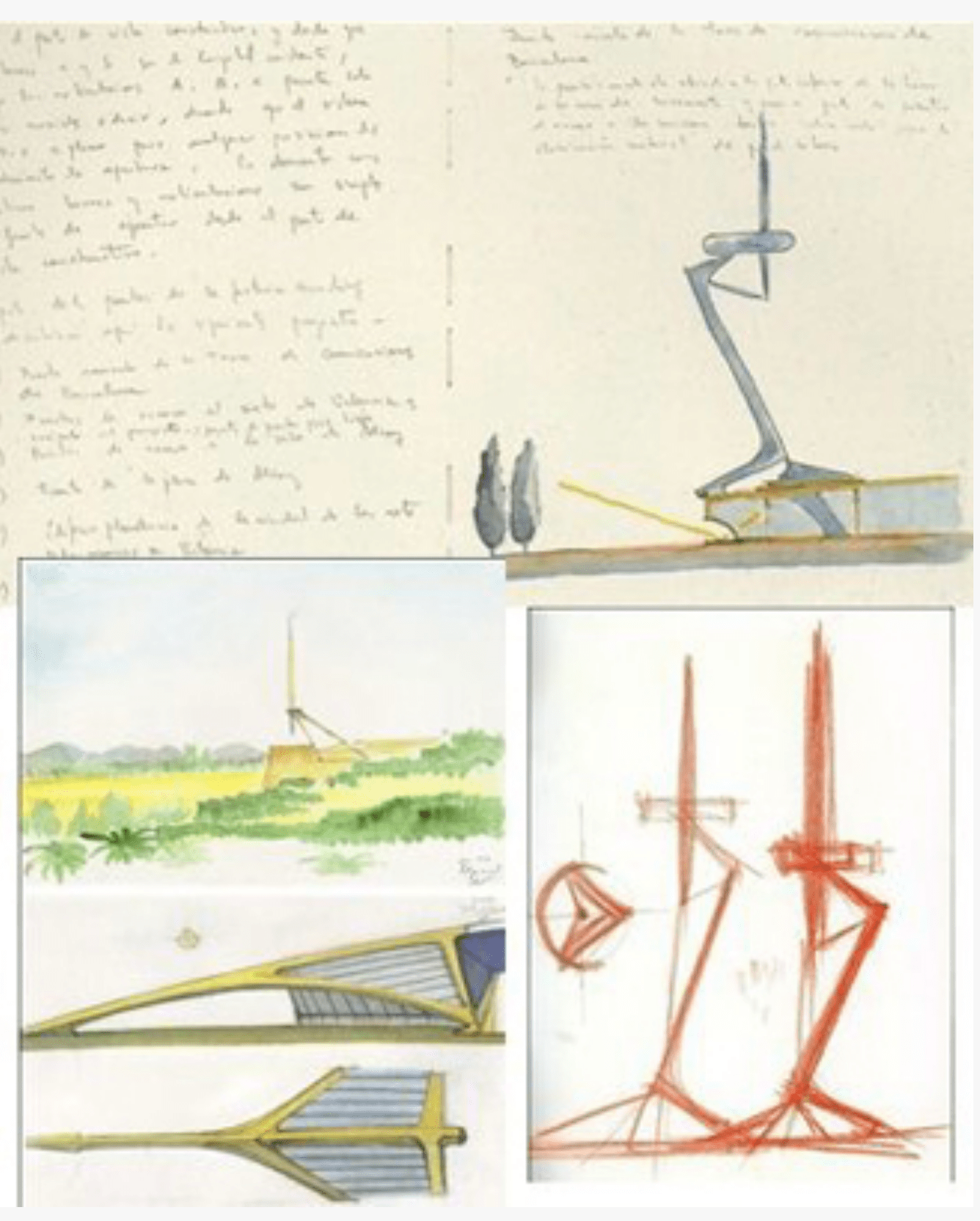 The original sketches of the tower westworld