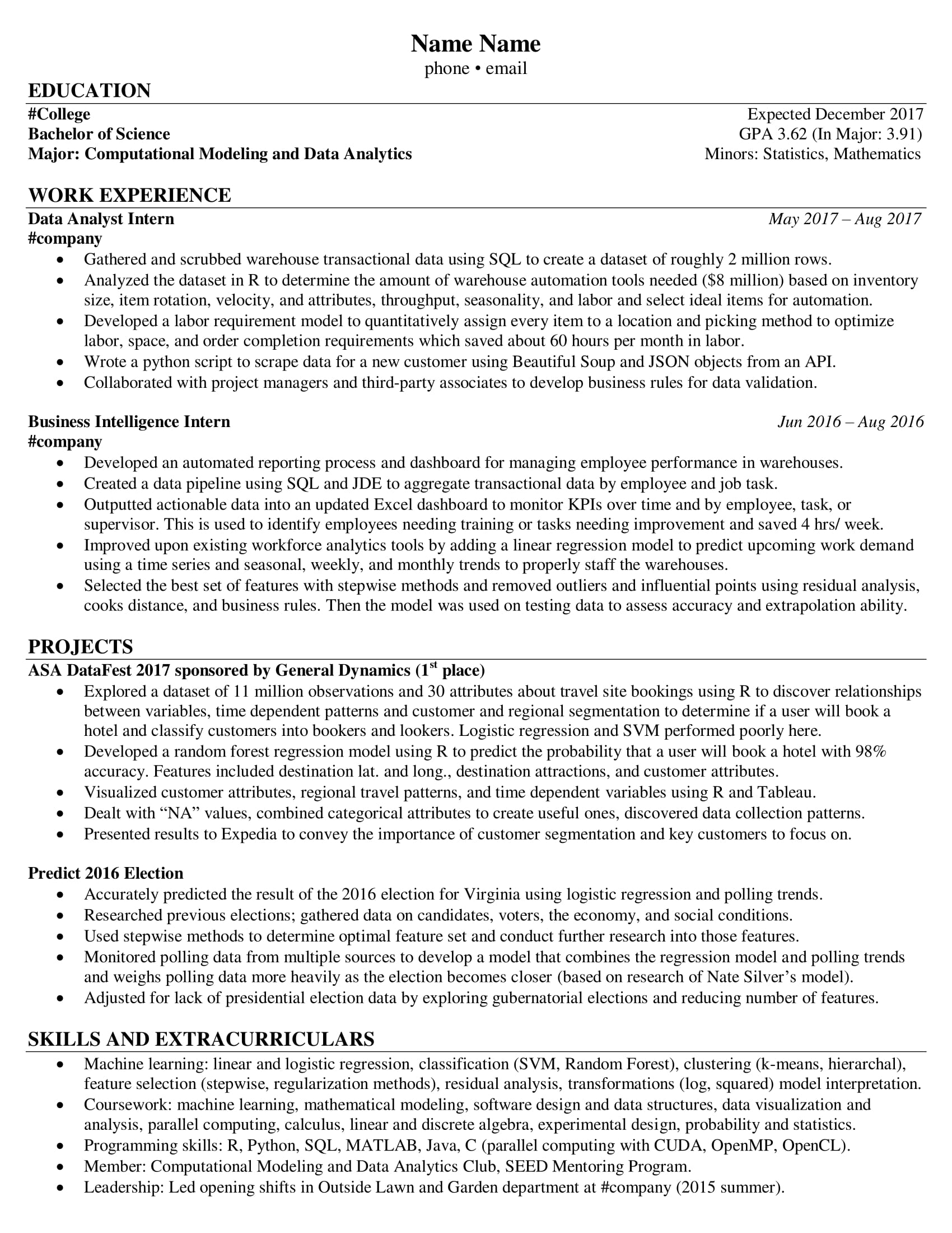 Applying for data science, data engineering, and developer