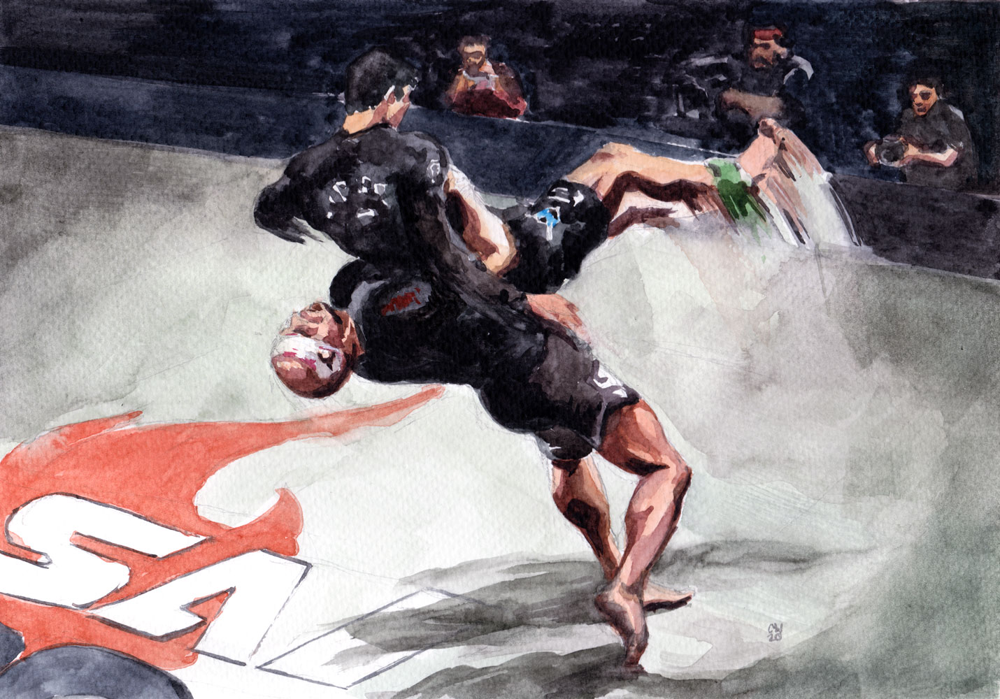 I painted Roberto suplex with Lucas Hulk Barbosa r/bjj