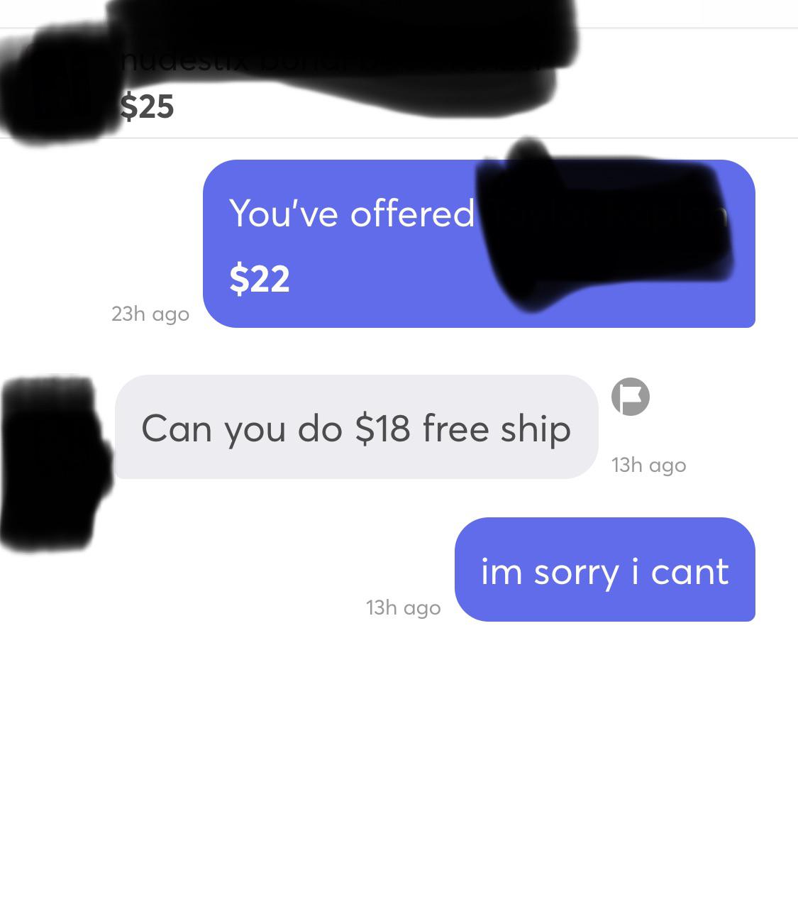 Buyer telling me to do free shipping r/Mercari