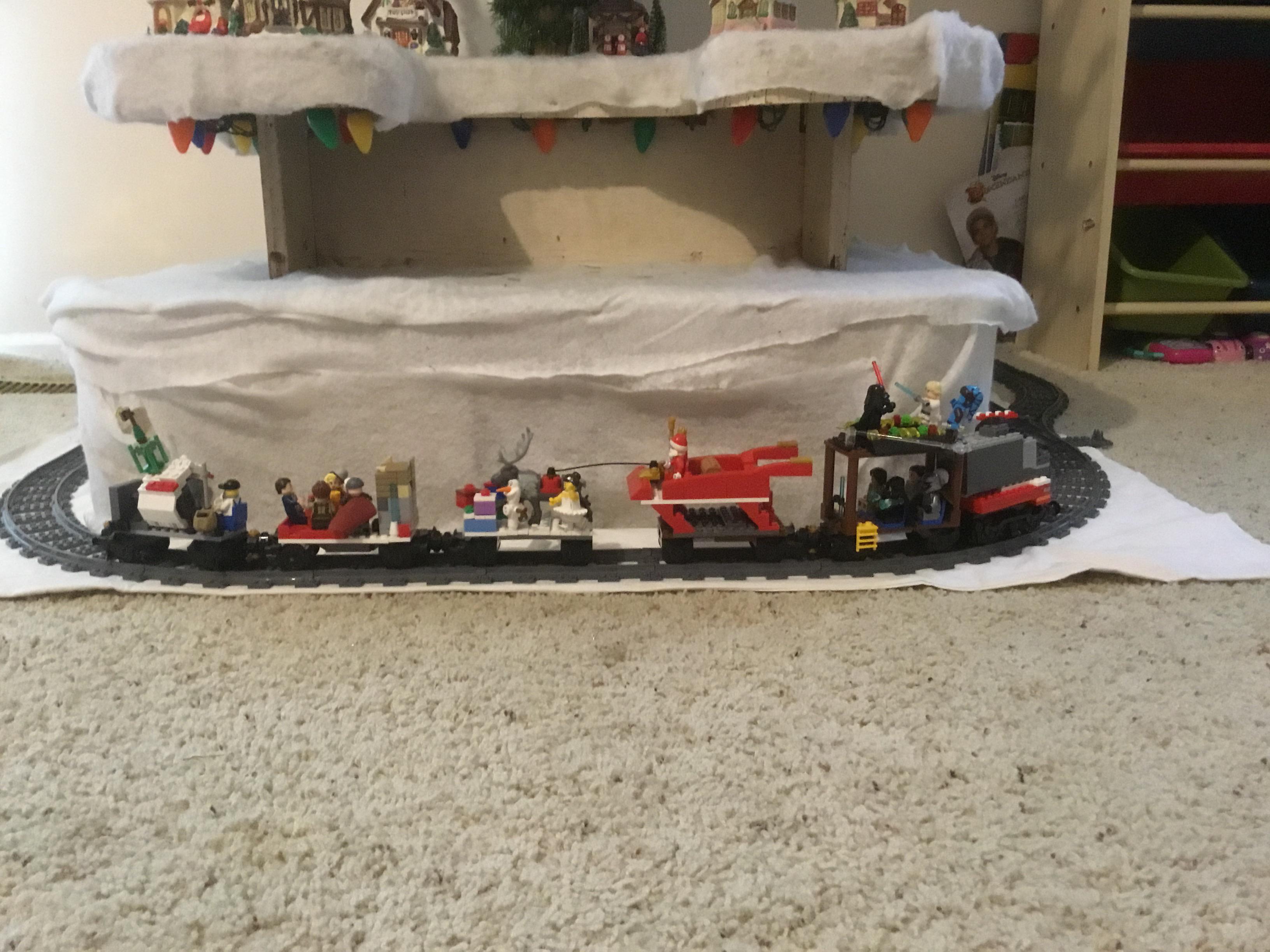 My LEGO Christmas Train This year! (The Cars in Order Steam Engine