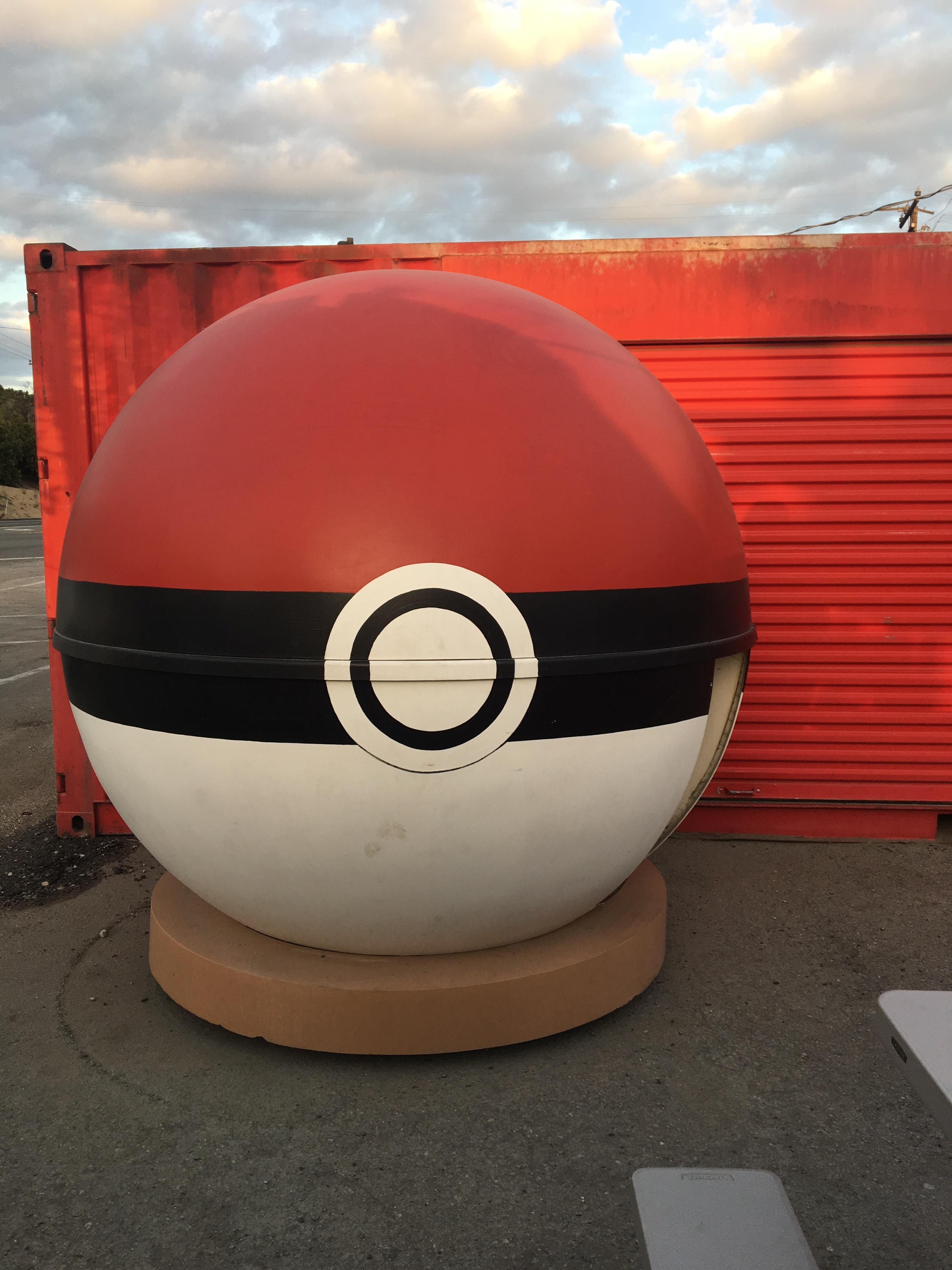 Found a giant Pokeball at a Market gaming