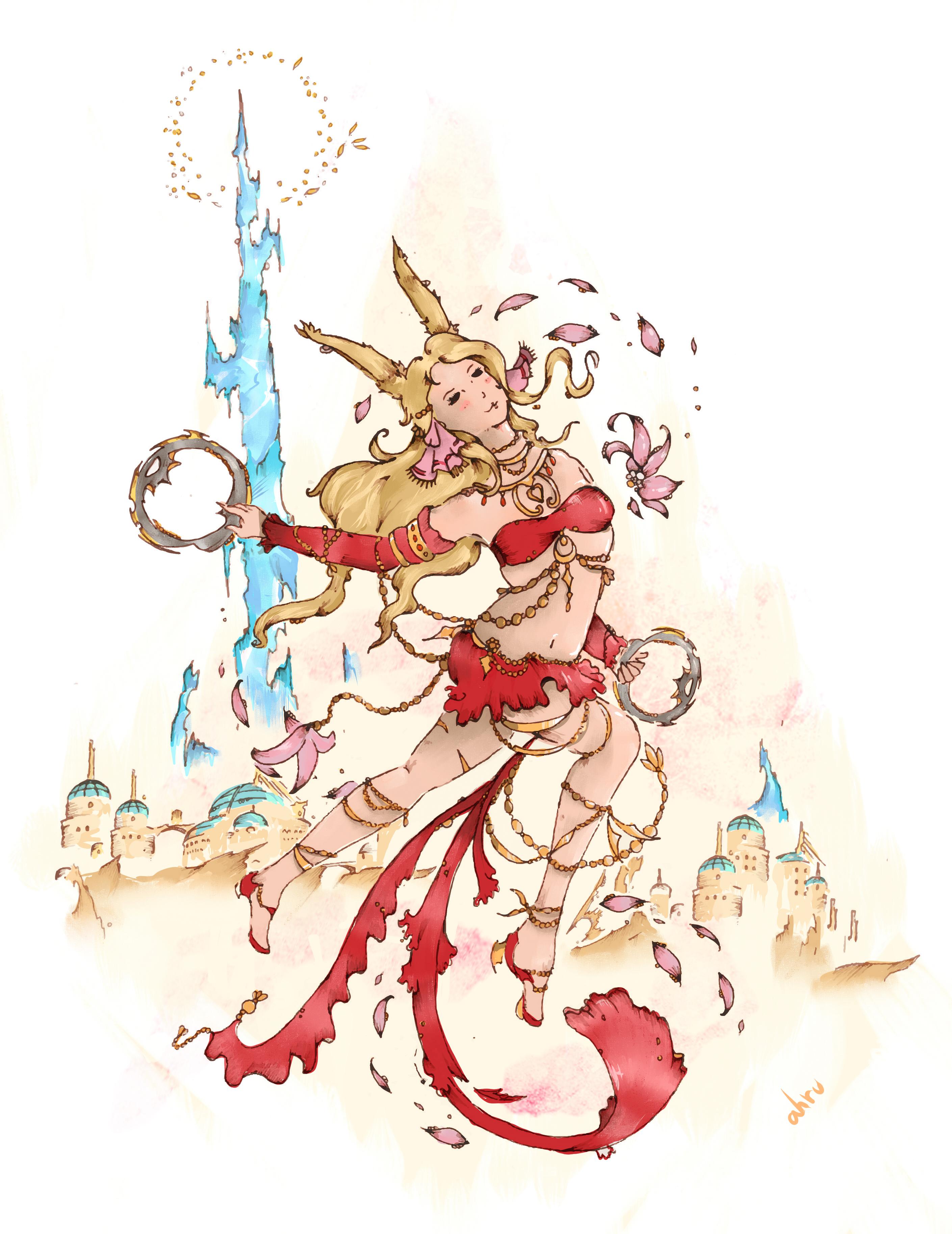 My personal Dancer Viera drawing! ffxiv