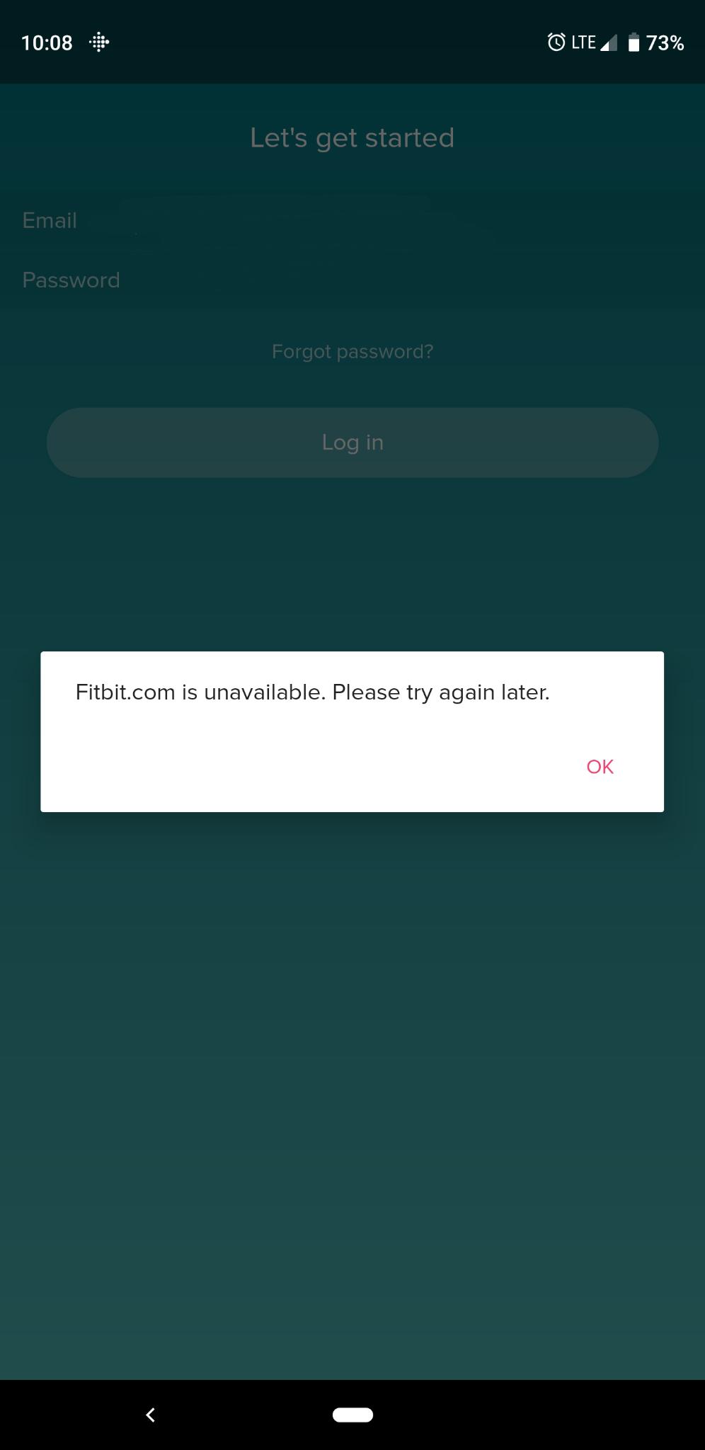 I haven't been able to log in all morning. Anyone else?? fitbit