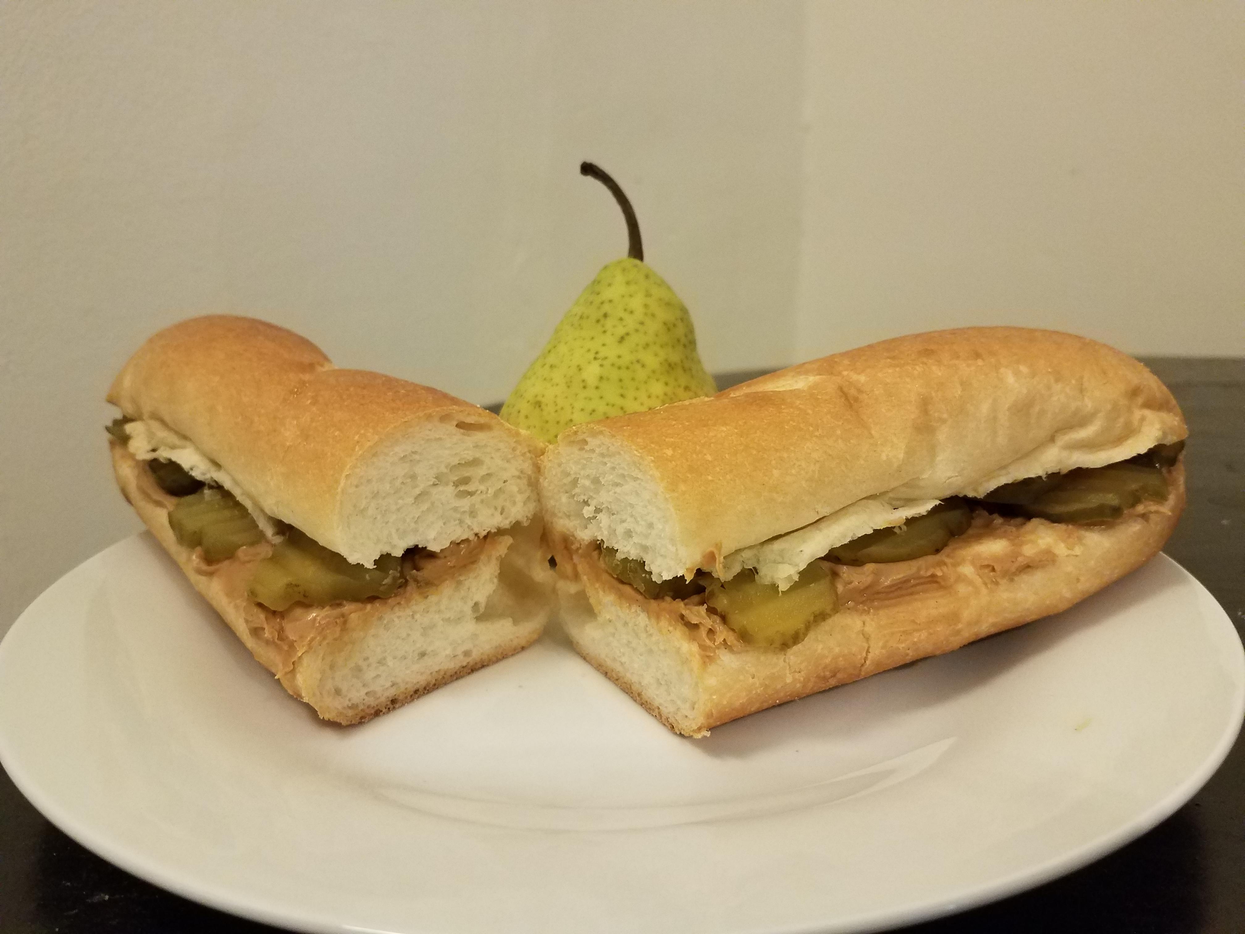 Week 27 Unexpected Pairing Peanut Butter and Pickle Sandwich (with