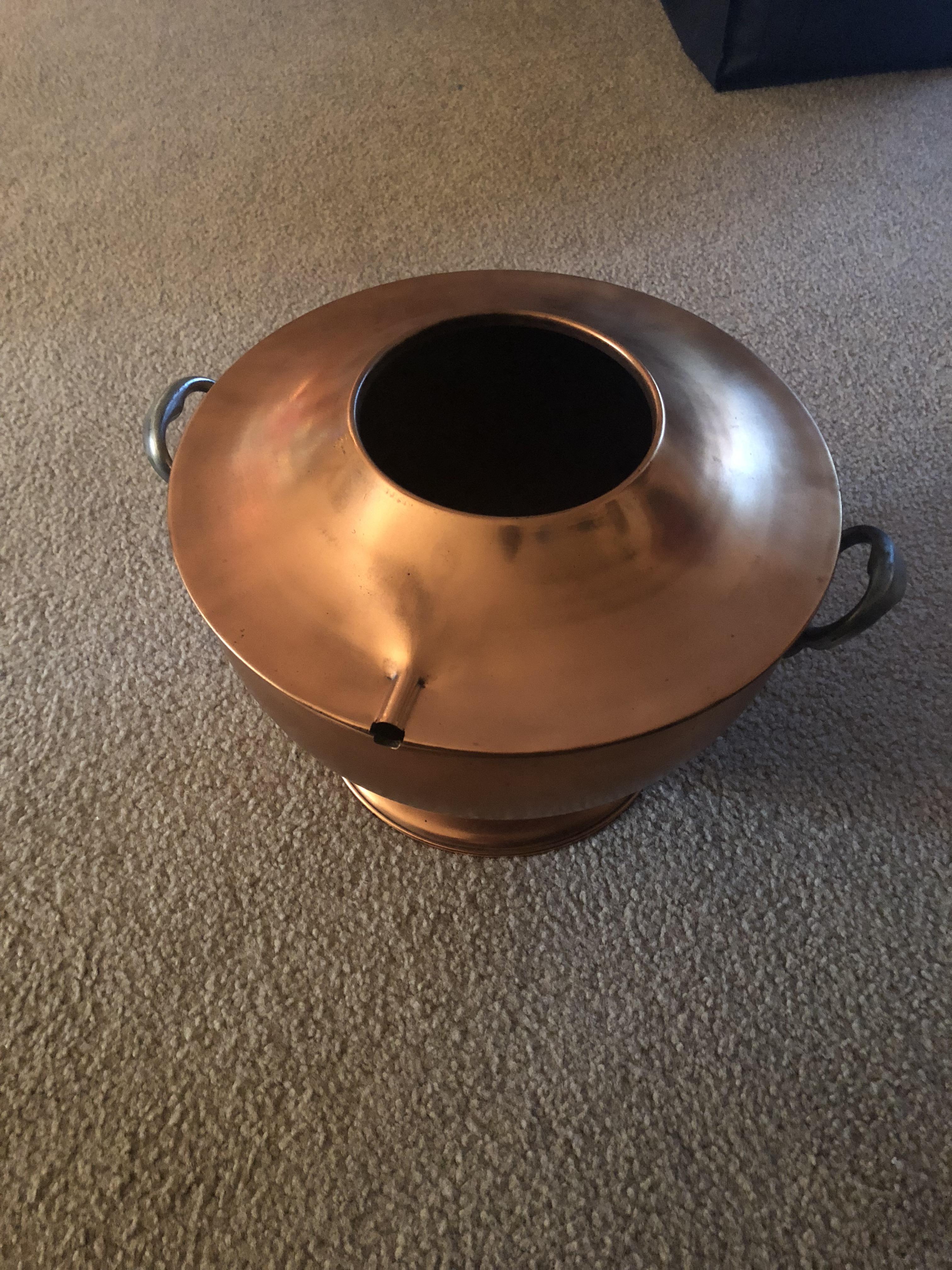 Copper bowl with strange lid r/whatisthisthing