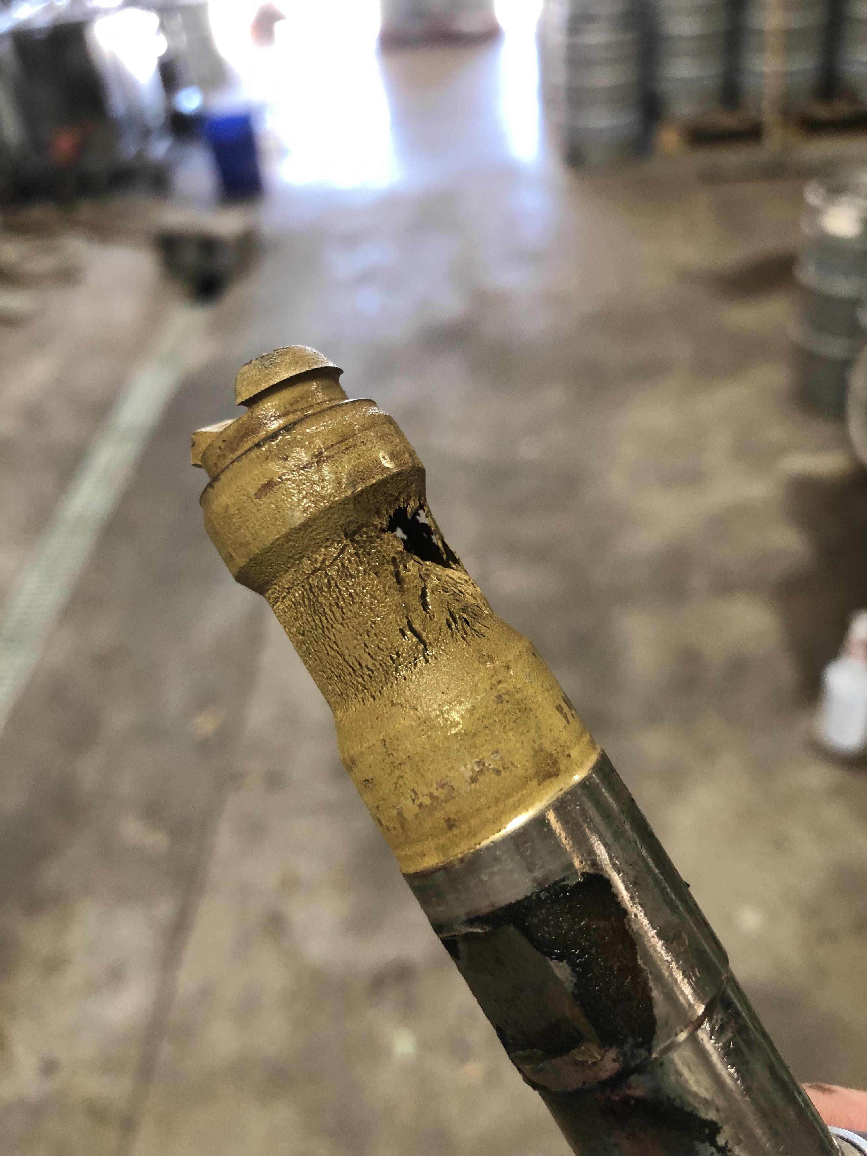 So you were performing some maintenance on the keg washer couplers the