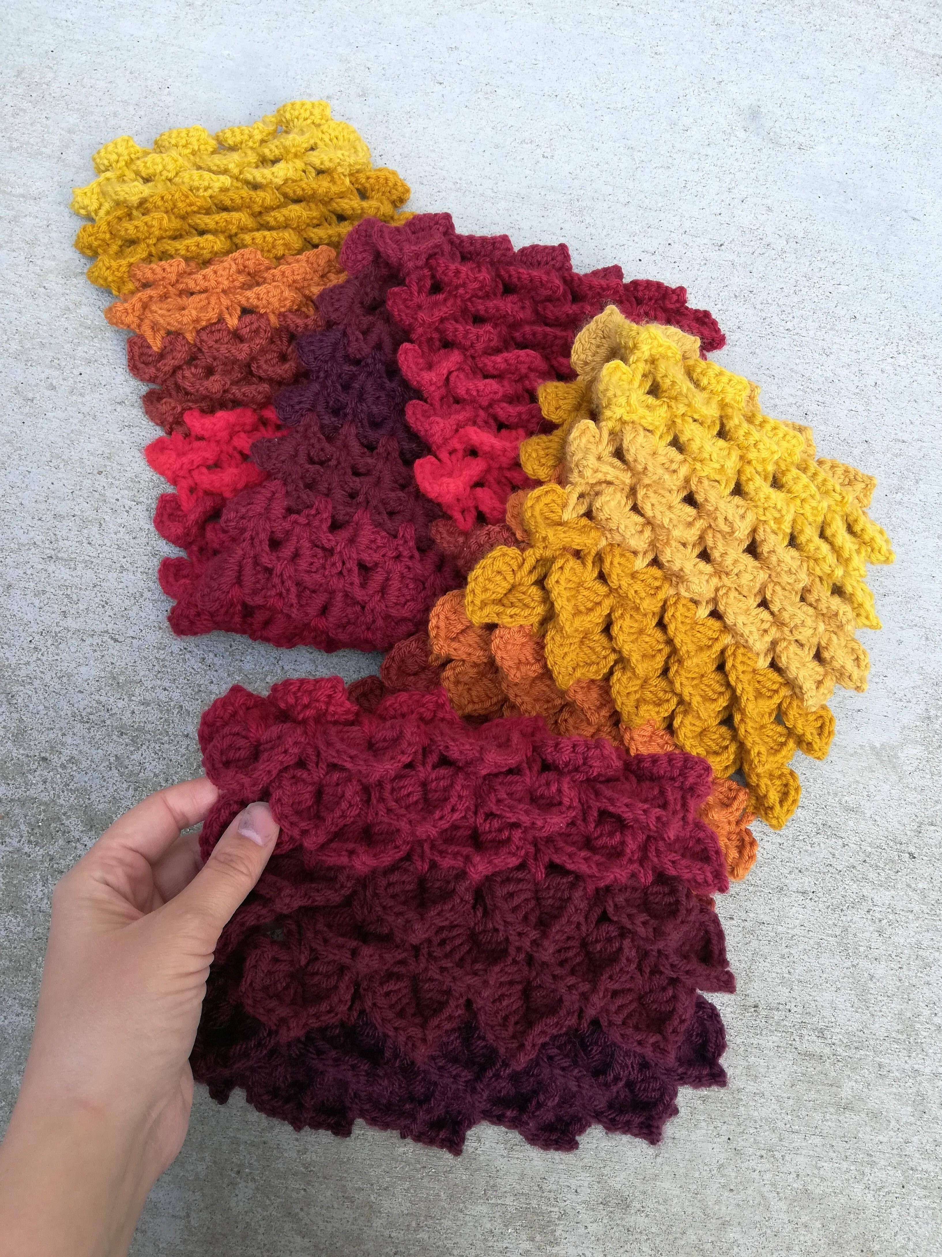 So psyched about this "Smaug Scarf" I made for my husband's birthday! A