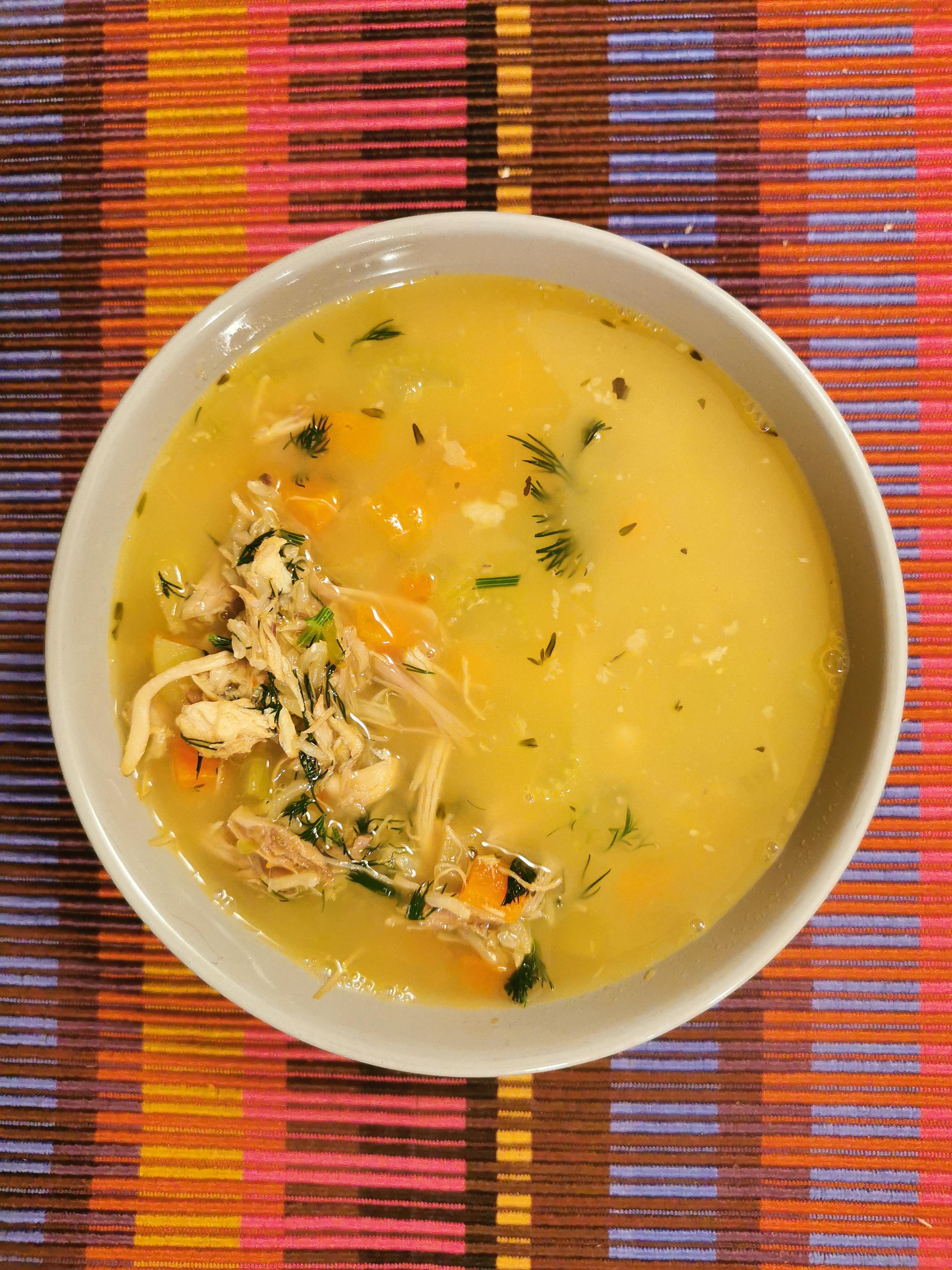 Here's some turkey neck soup. Recipe in comments soup