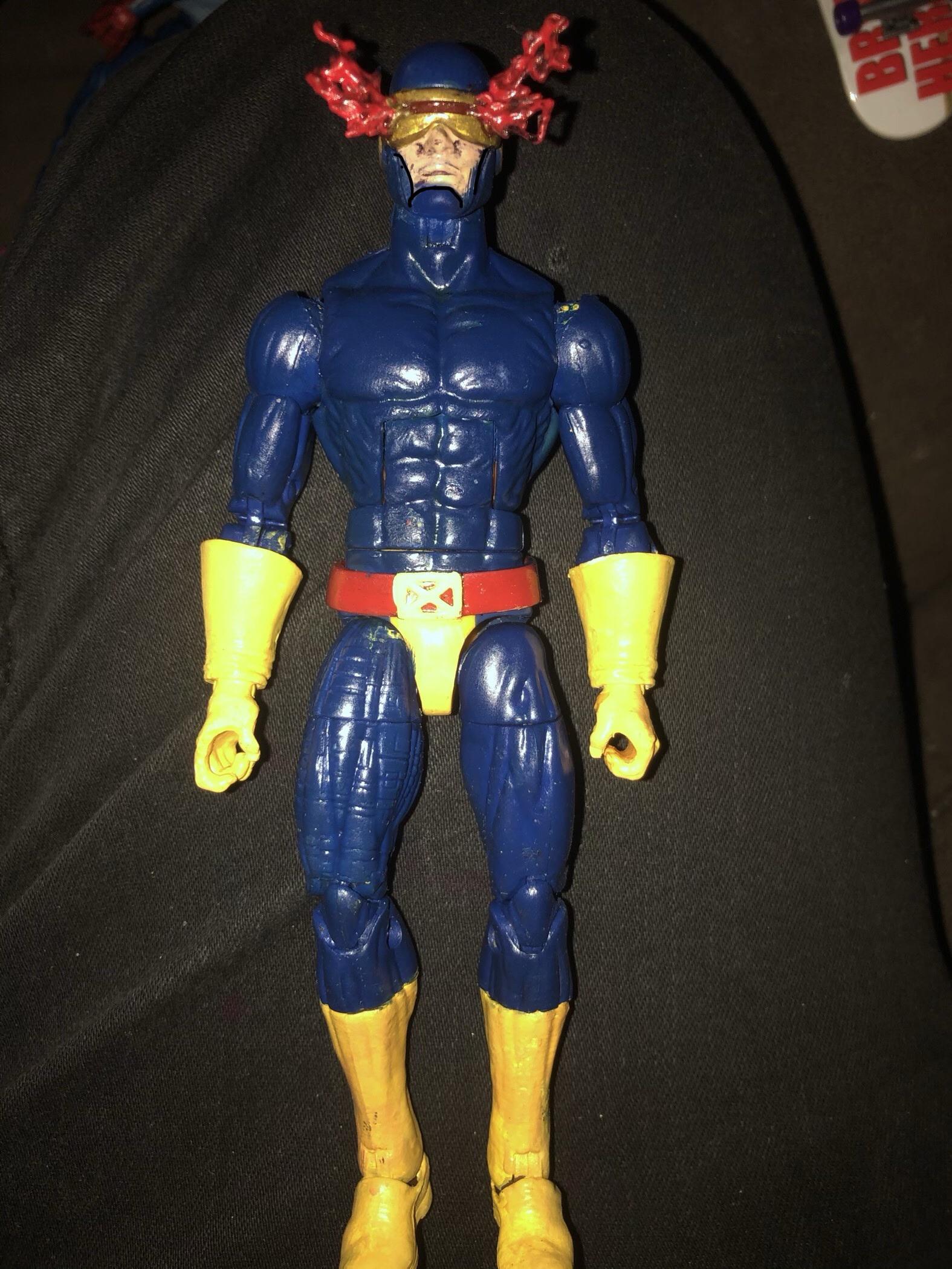 My attempt at the toys’R’us cyclops from the Phoenix 2 pack. Face needs
