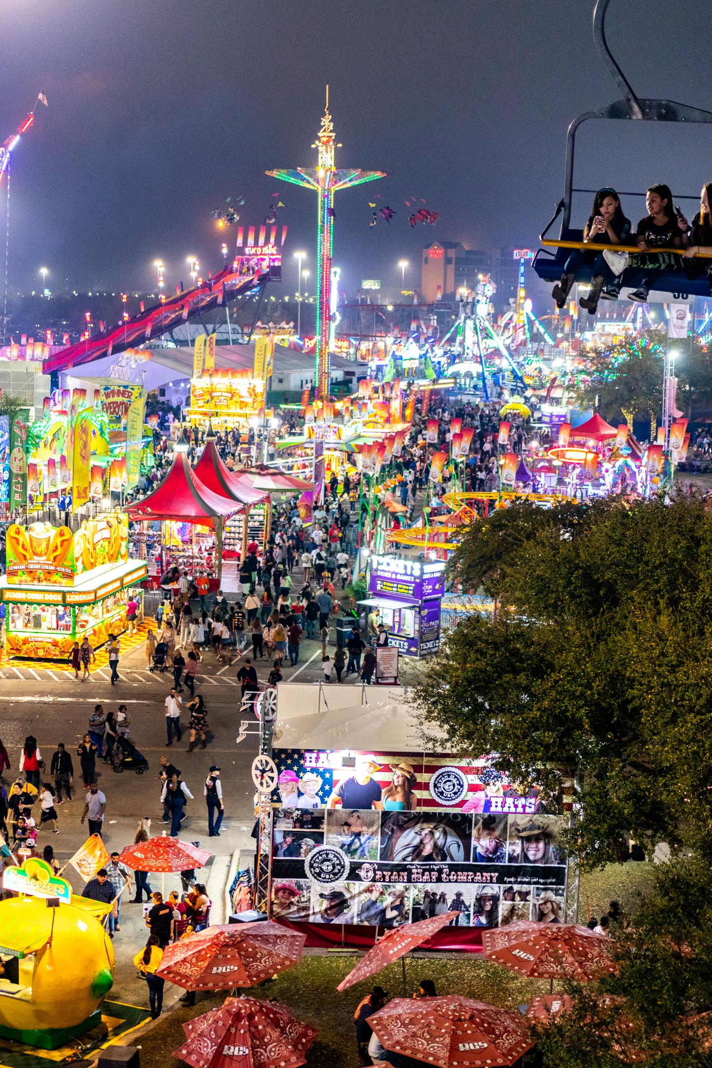 Houston Rodeo from the ferris wheel. r/houston