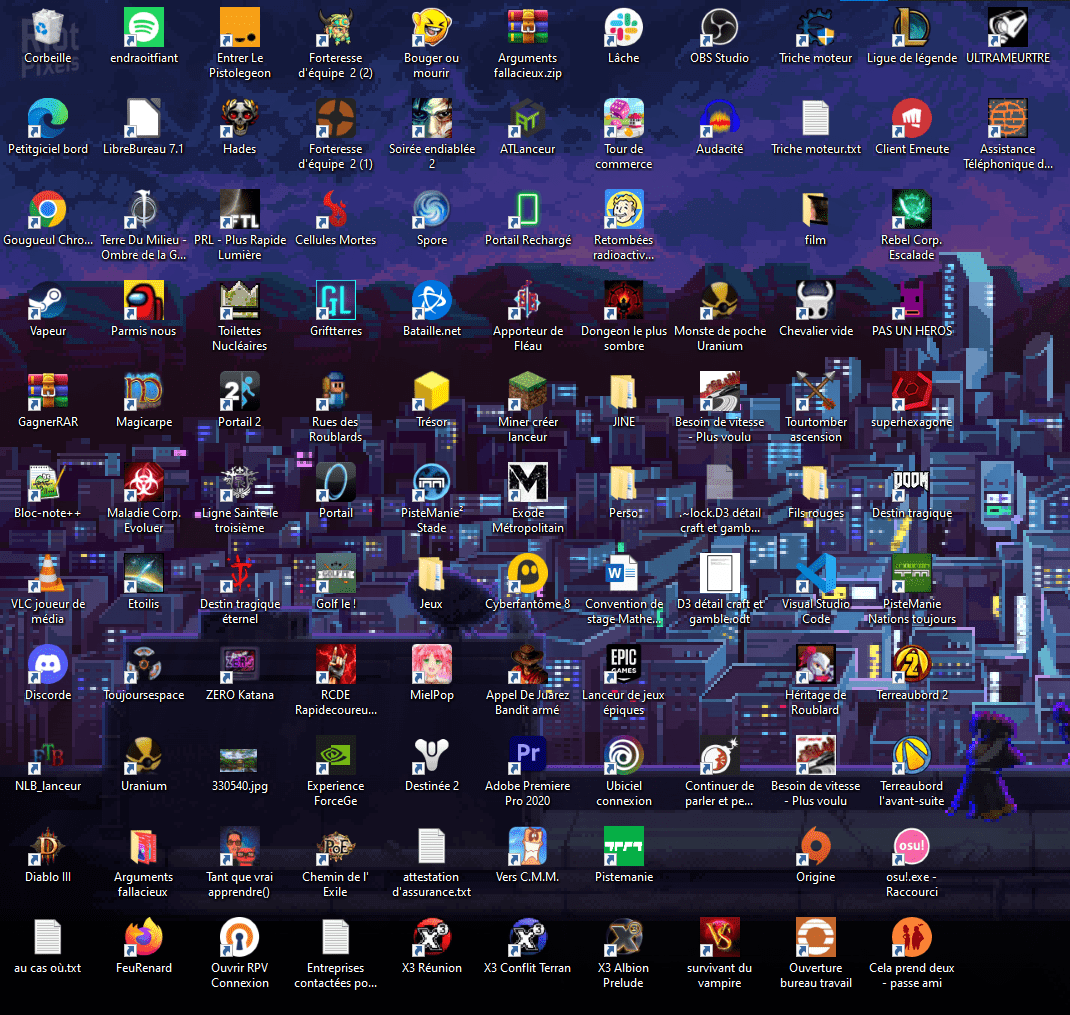 J'ai procédé au rennomage de mon bureau en bordel posté sur rance par