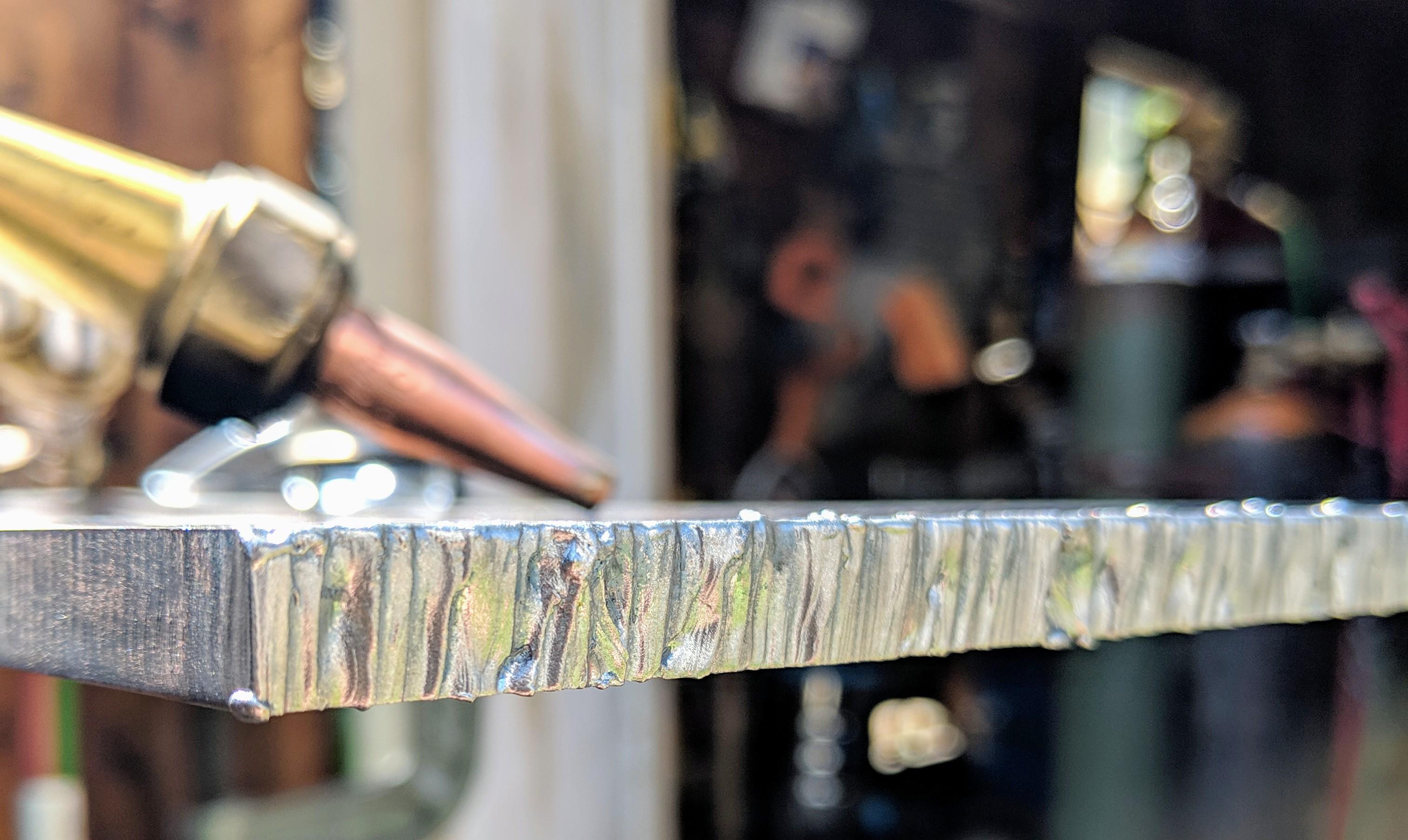 My first ever oxyacetylene cut, with a used torch and rented bottles. I