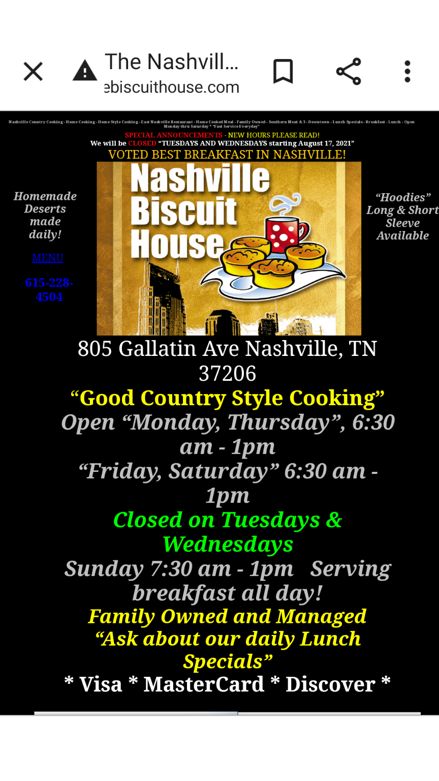 Another pic of the biscuit house NashvilleEnts