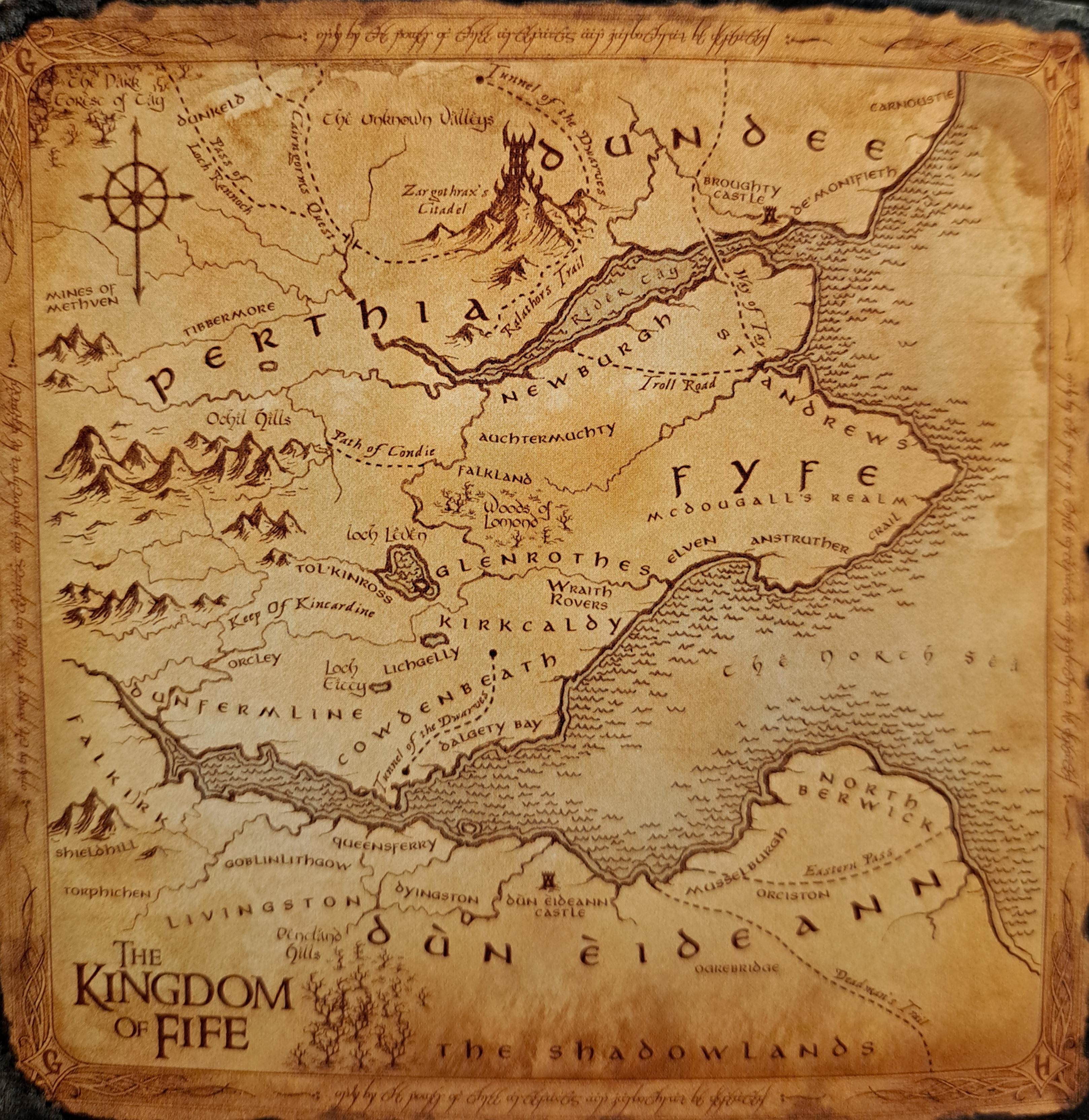 Map of the Kingdom of Fife r/Gloryhammer