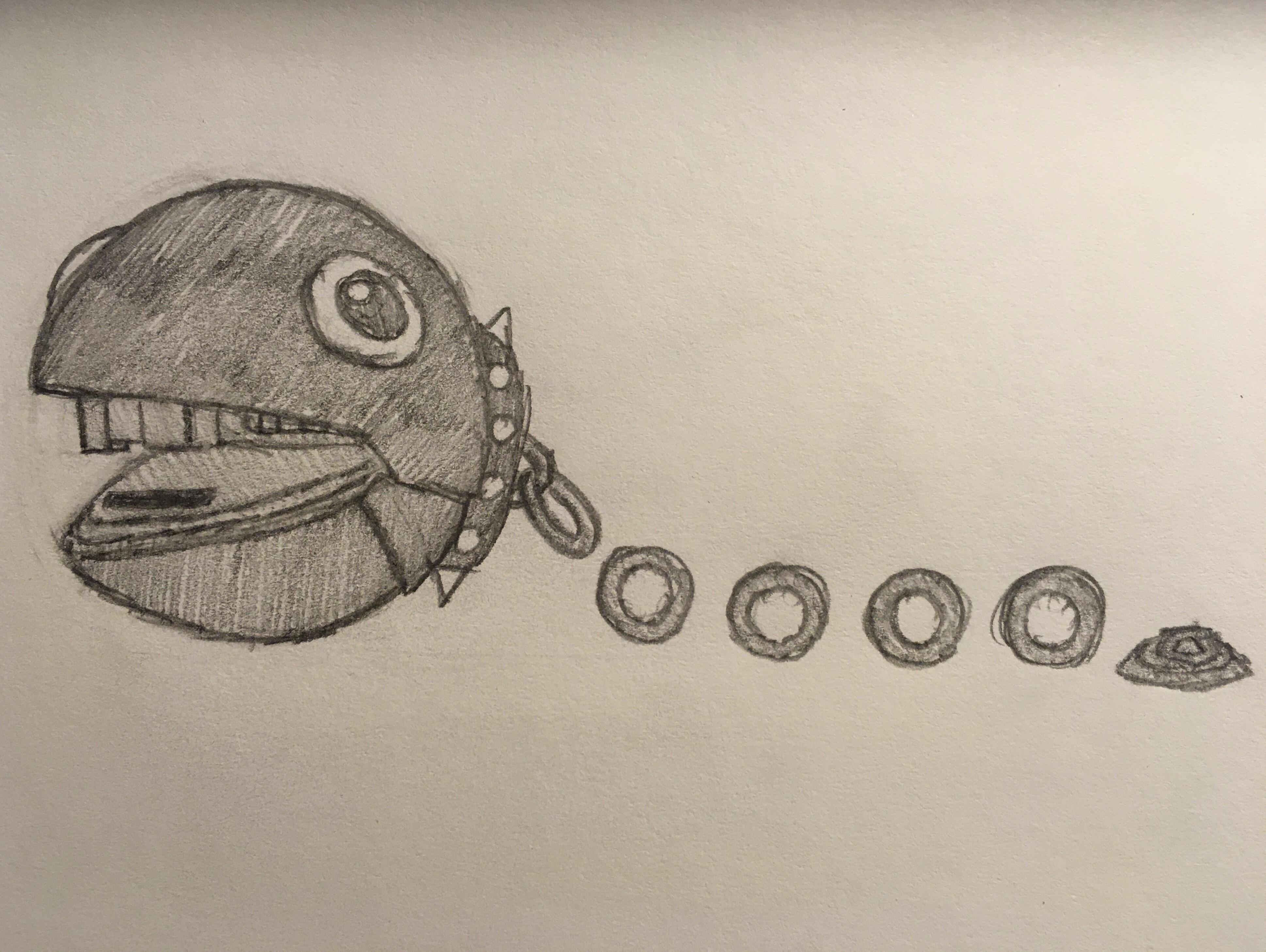 Stapler redesigned as a Chain Chomp r/papermario